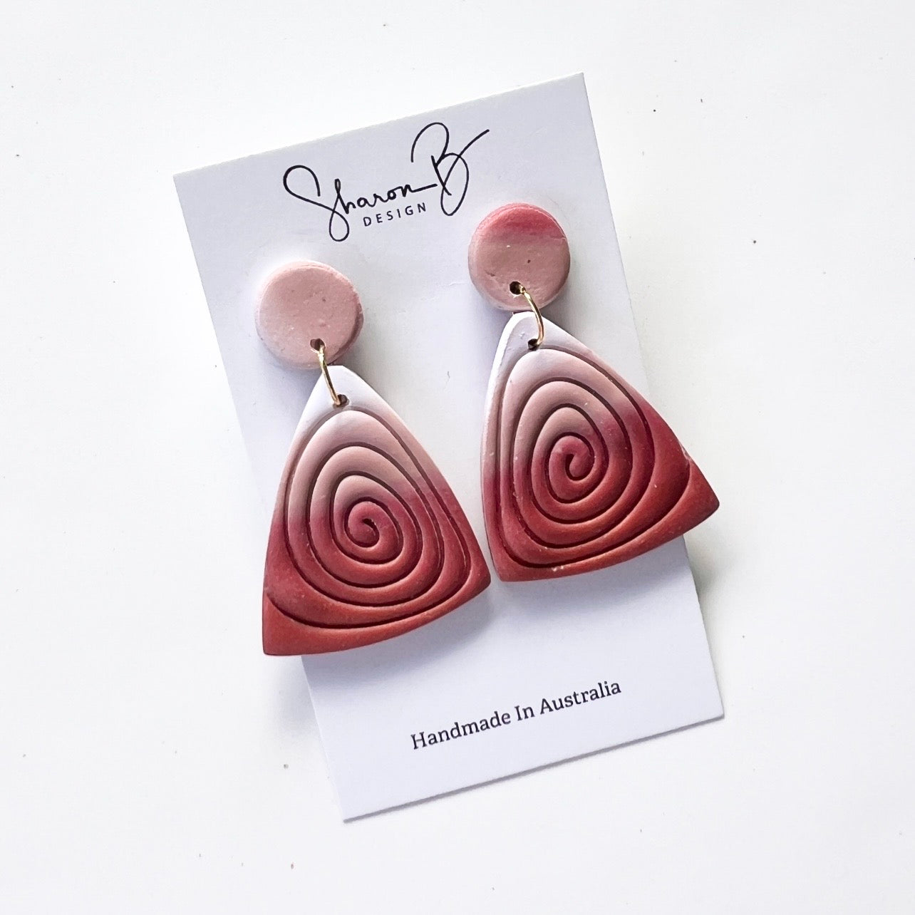 Earrings ~Dangles~Textured~Ombré ~Copper