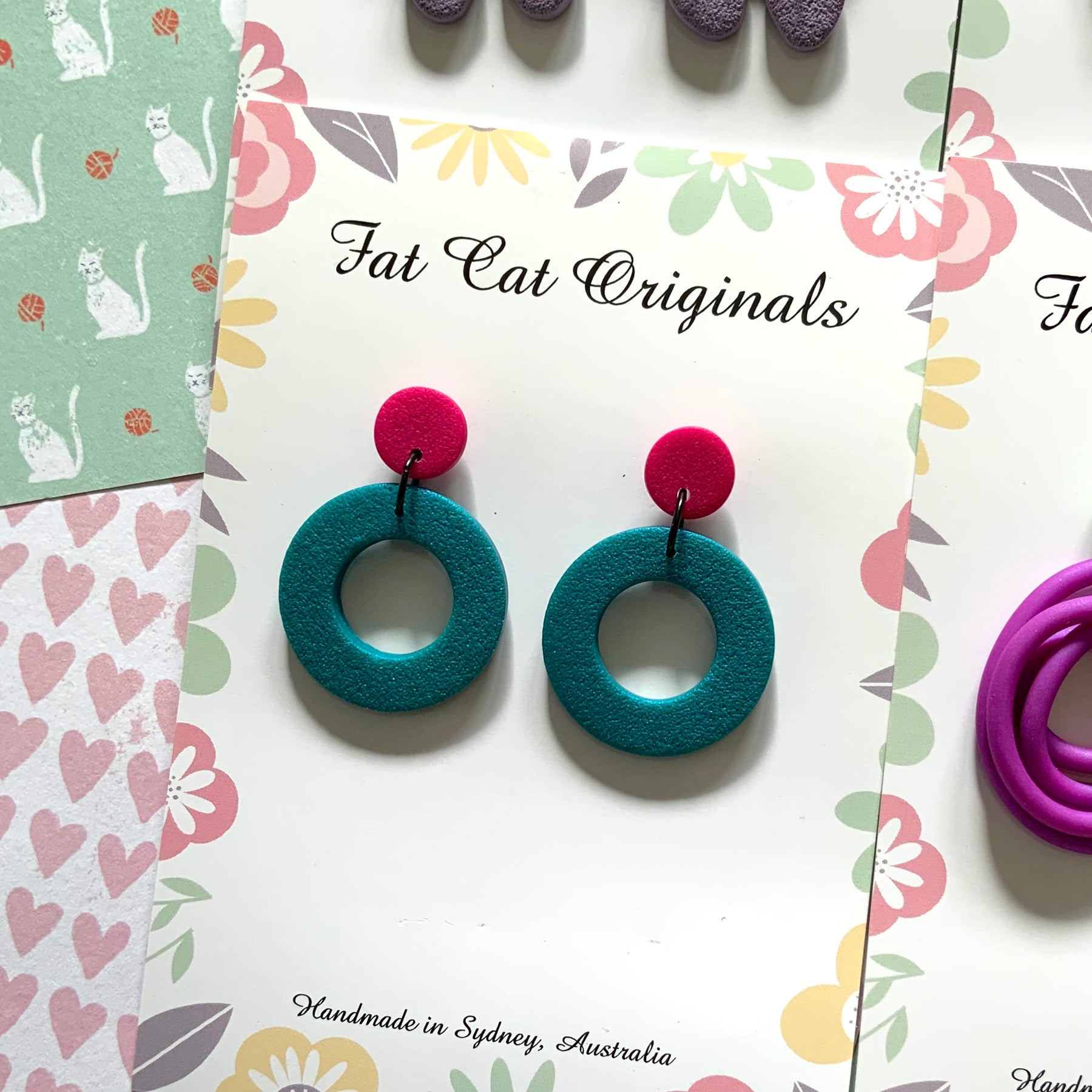 FAT CAT EARRING EDIT Colour Play | Curated Statement Bundle of 4