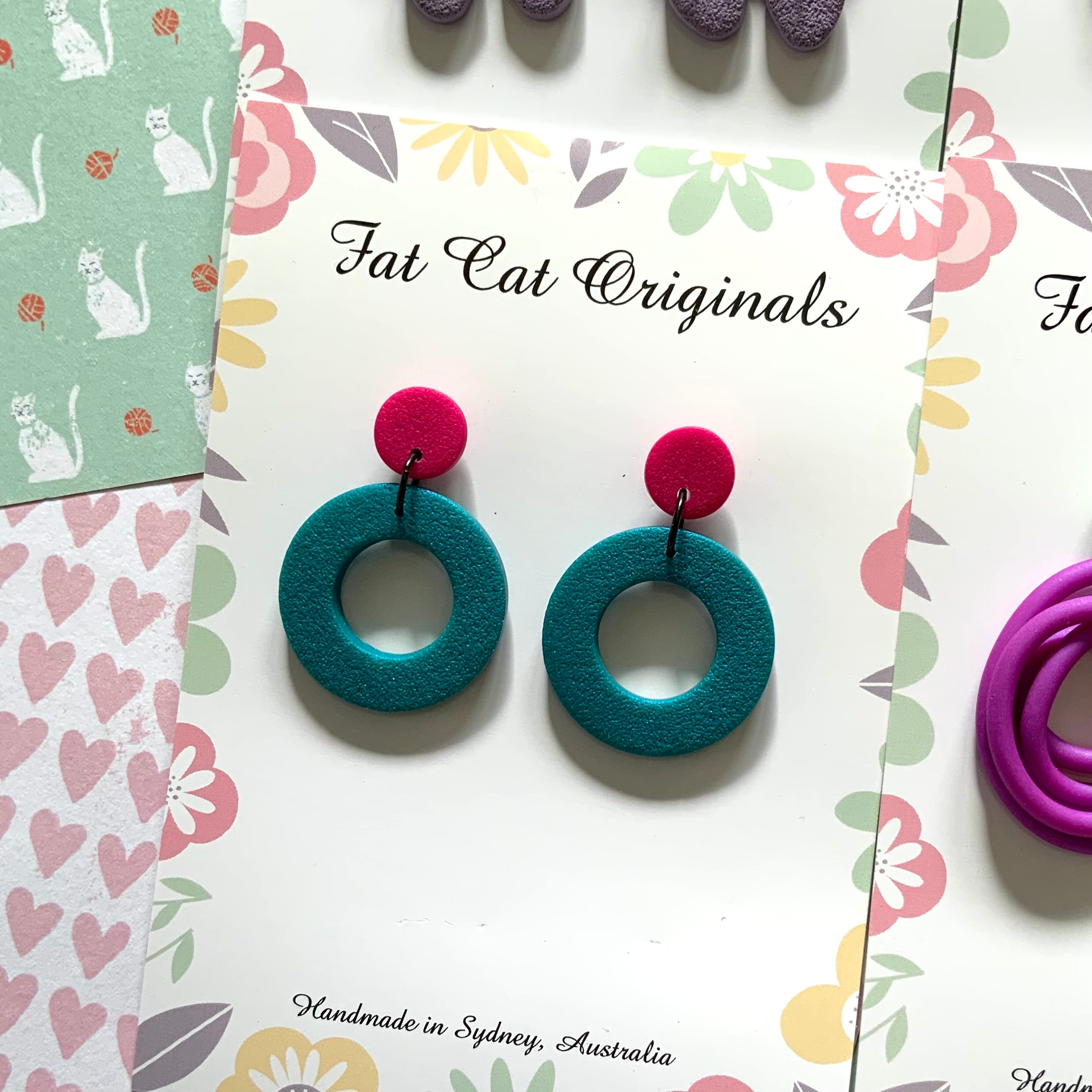 FAT CAT EARRING EDIT Colour Play | Curated Statement Bundle of 4