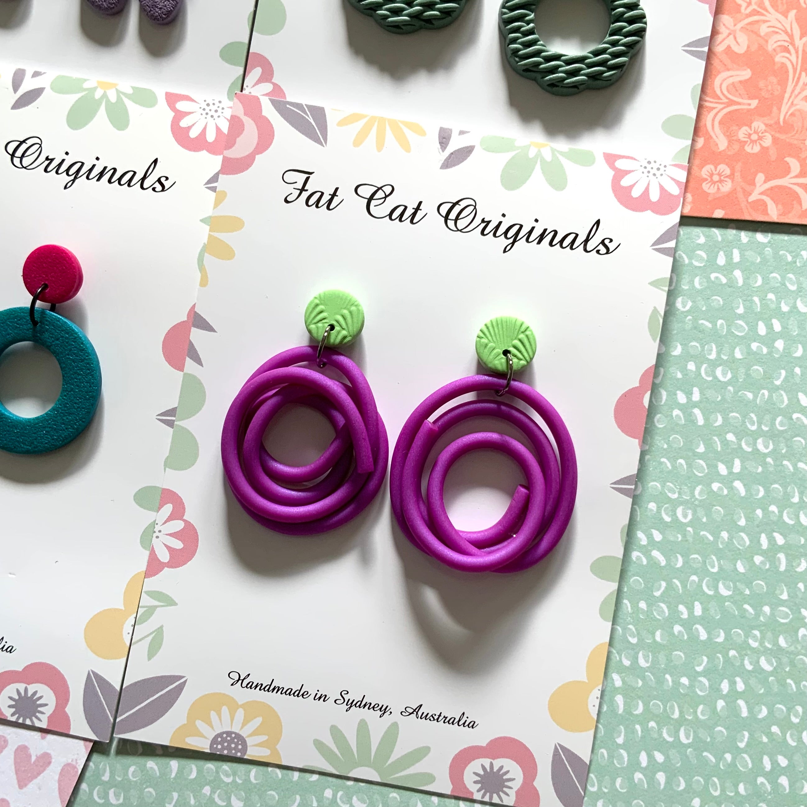 FAT CAT EARRING EDIT Colour Play | Curated Statement Bundle of 4