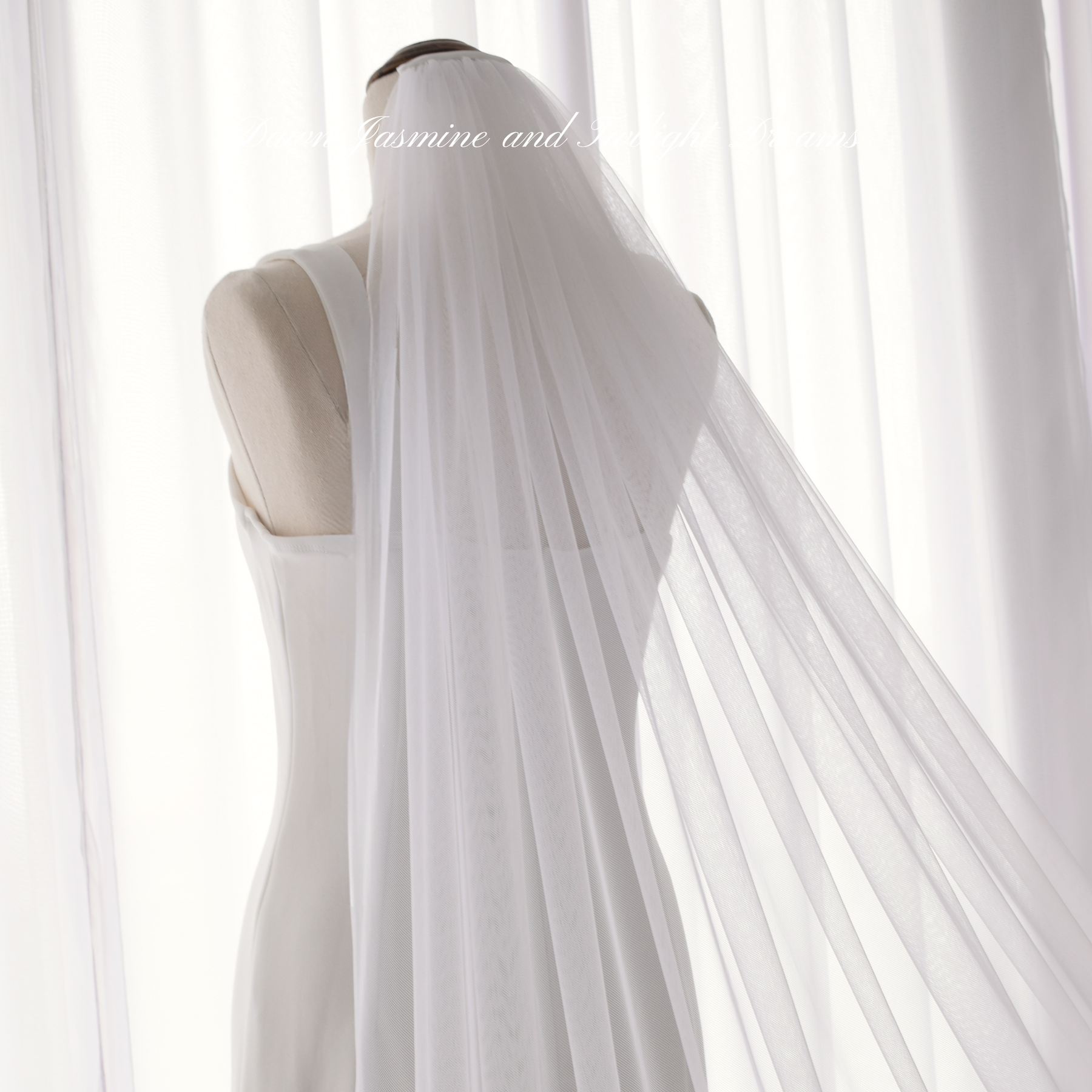 Minimalist Raw Edge Bridal Veil | The Audrey