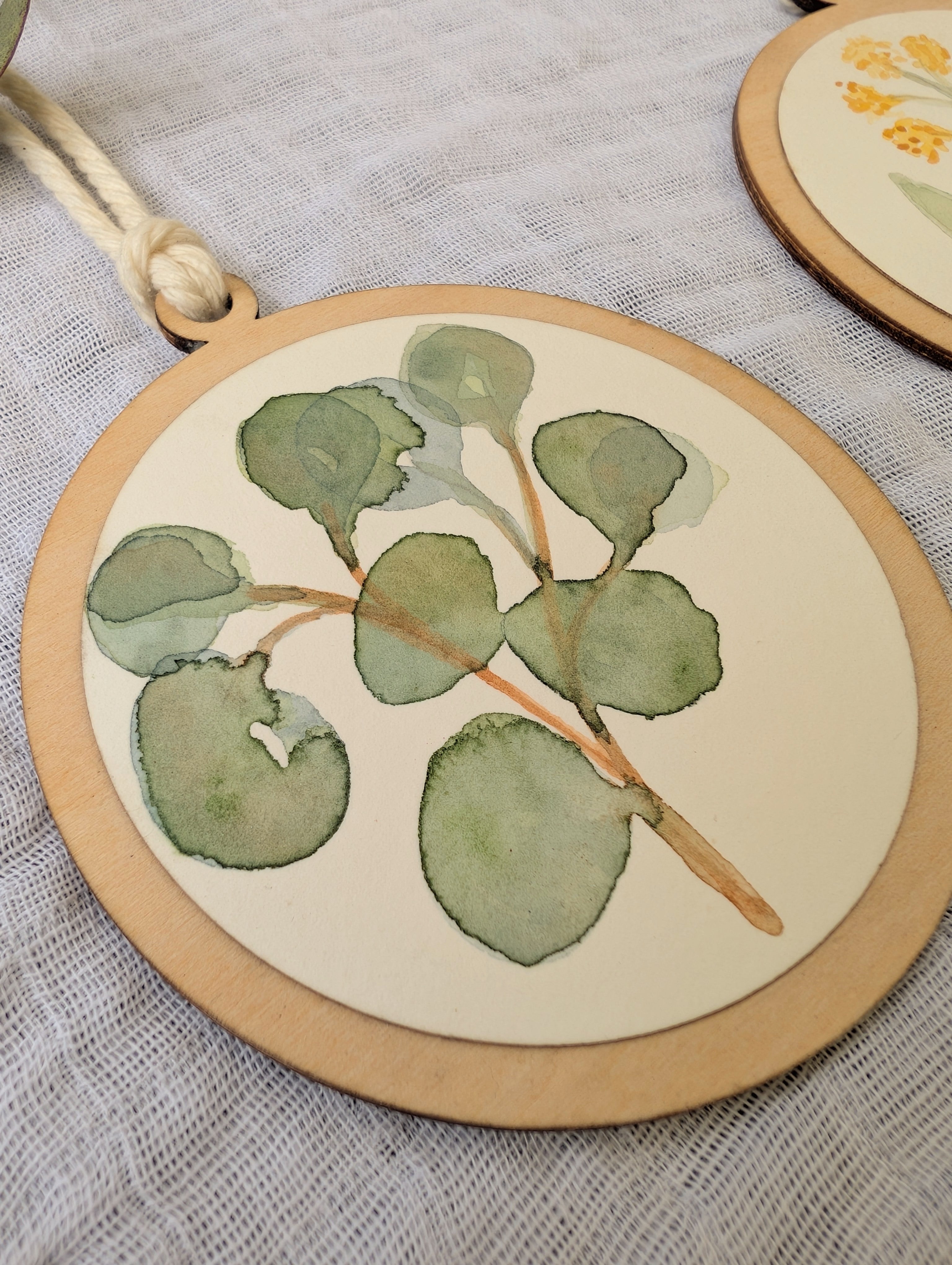 Set of 3 Hand-Painted Australian Native Christmas Decorations