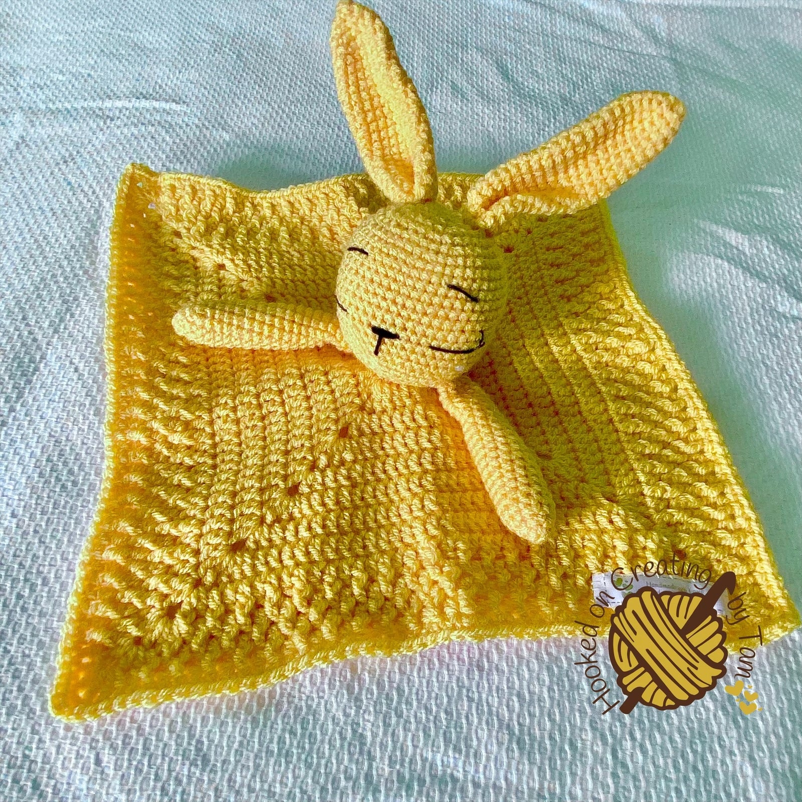 Handmade | Crochet | Bunny | Security Blanket | Comforter | Lovey