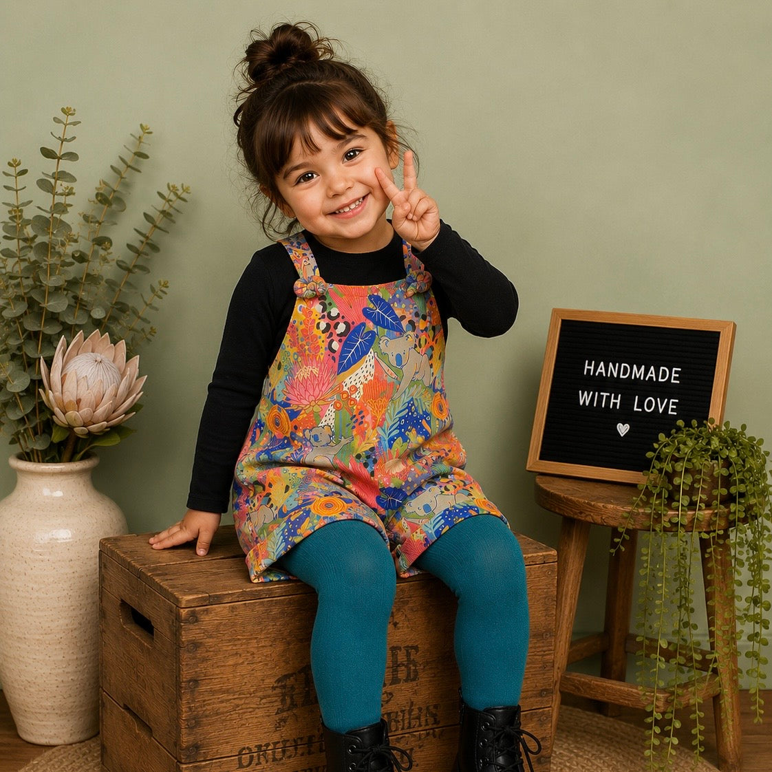 Australiana Collection|Koala Wildflower Overalls