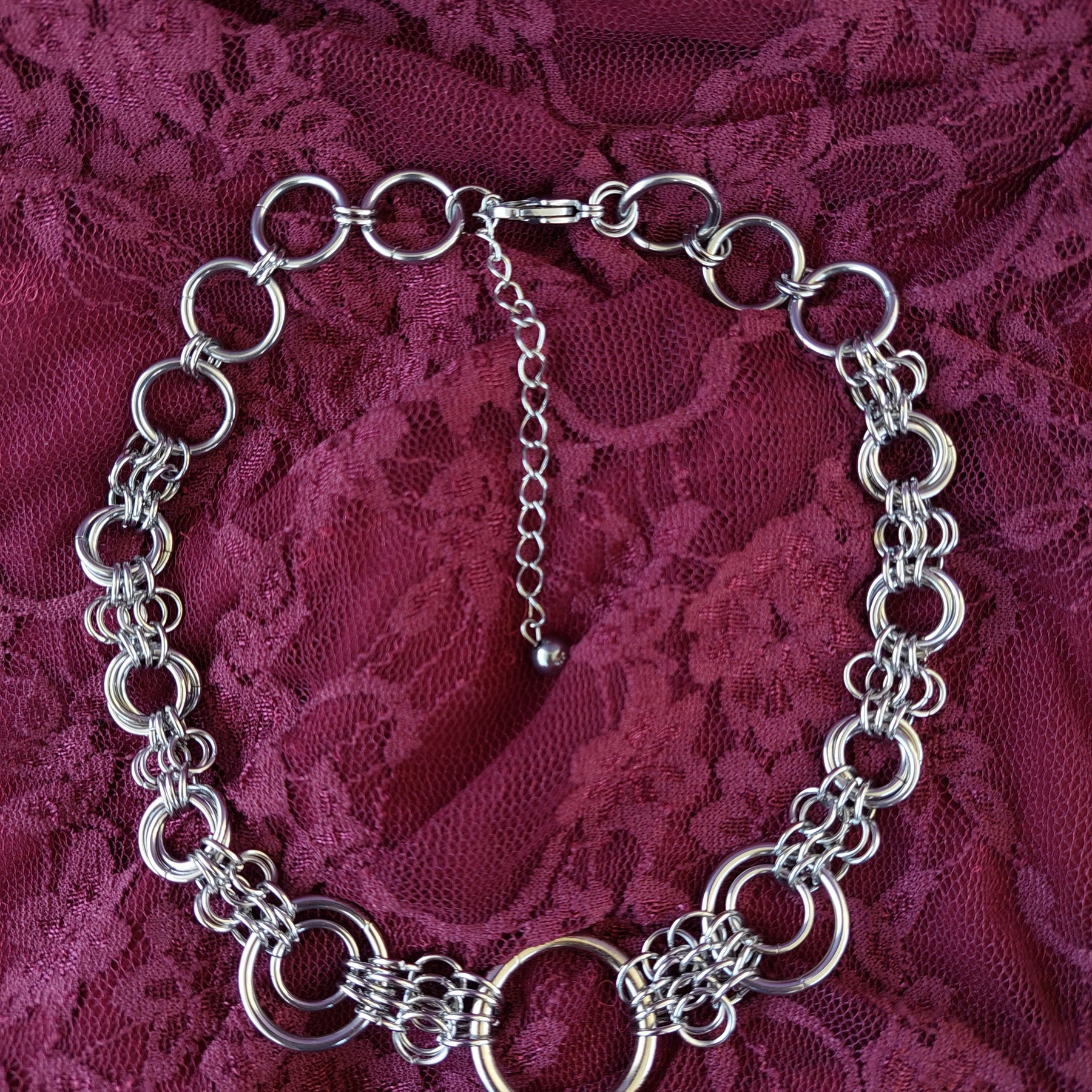 Statement chainmaille necklace
