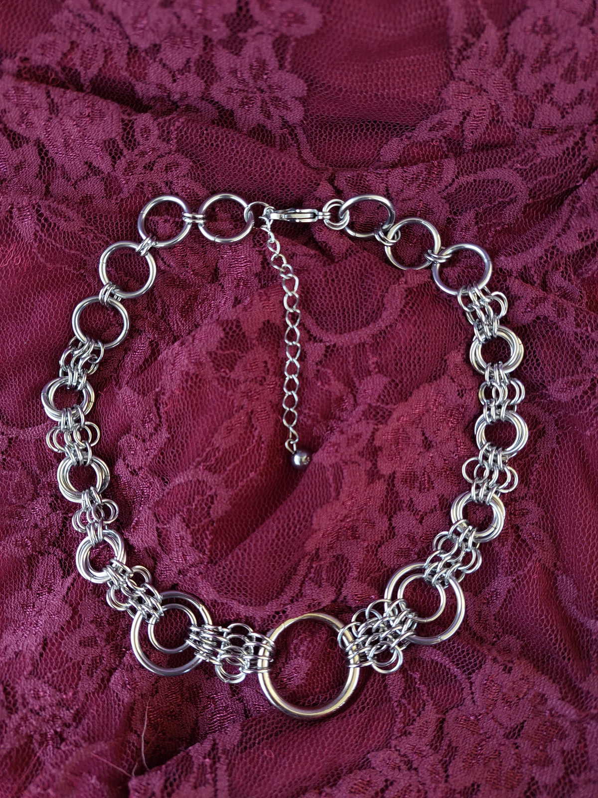Statement chainmaille necklace