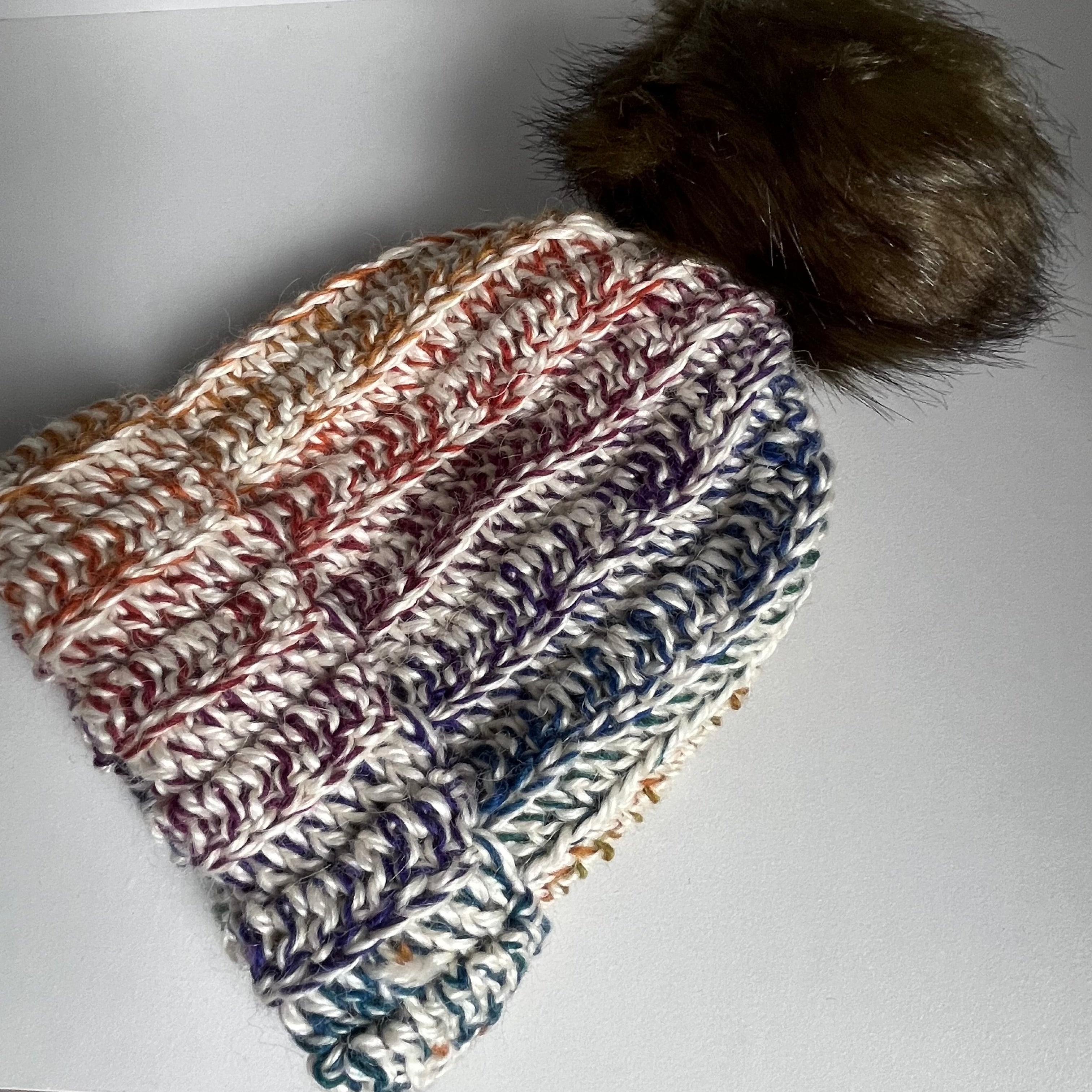Hand crocheted beanie | alpaca and wool