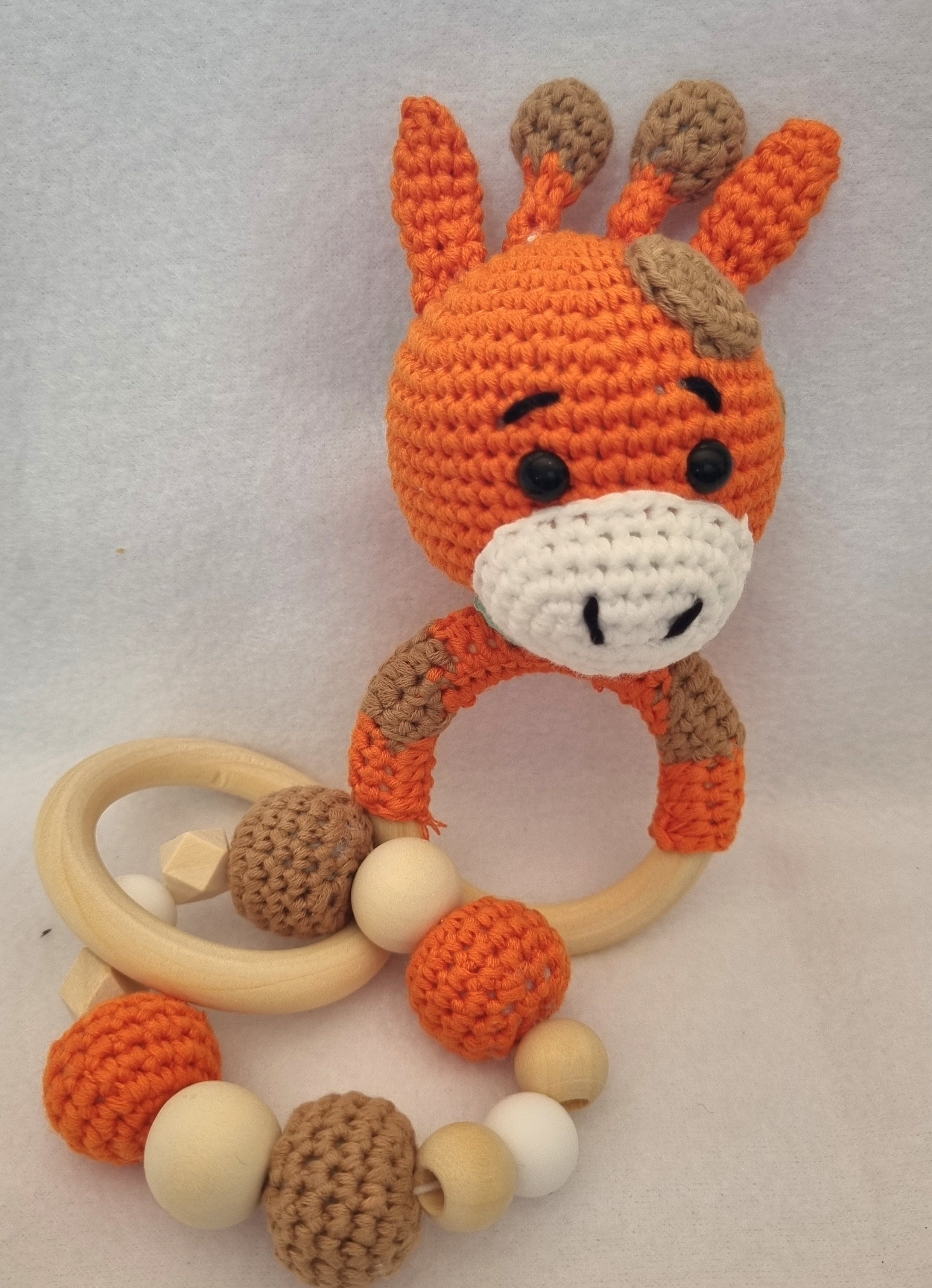 Handmade – Rattle & Sensory Bracelet toy – 5 designs – 100% Organic Cotton - BB006