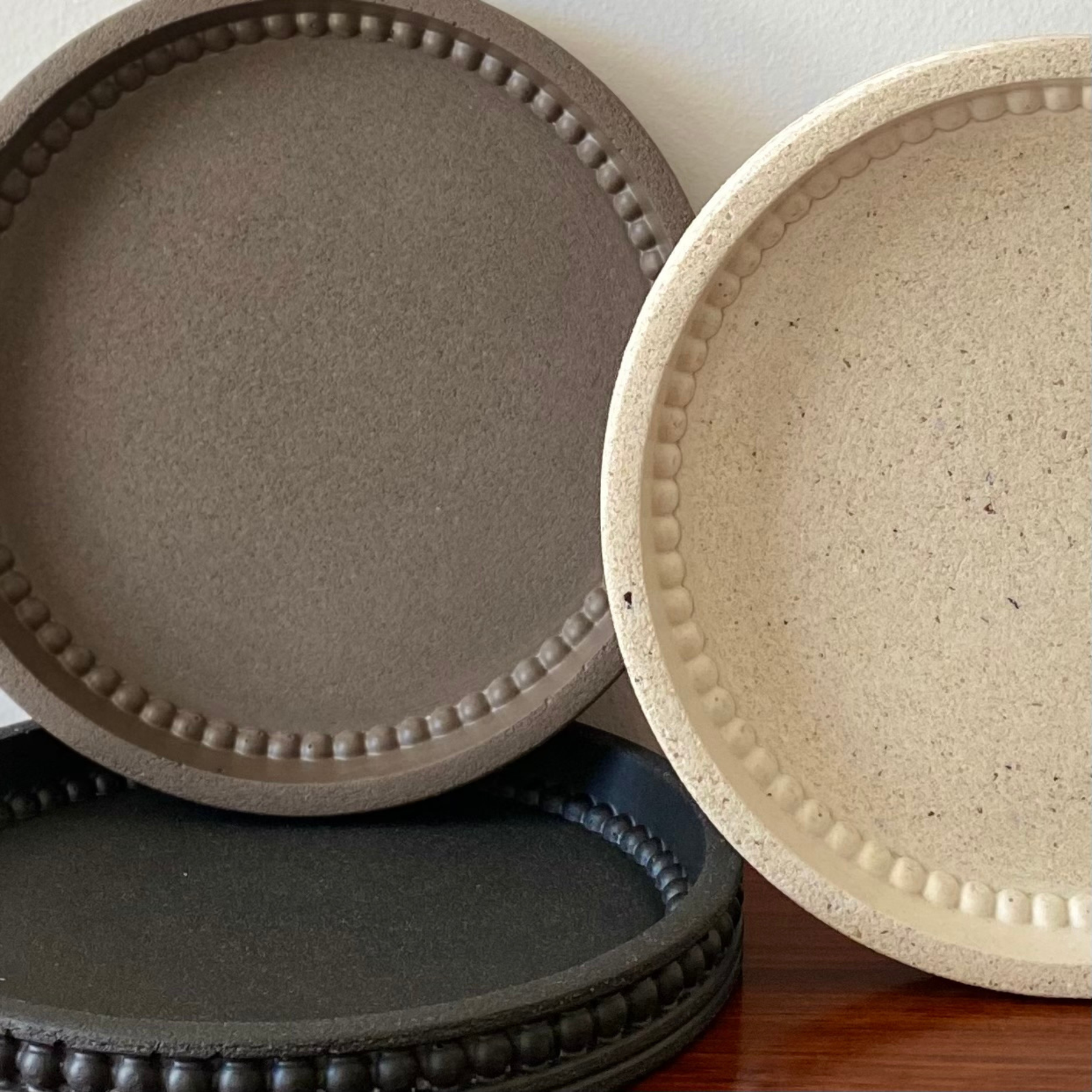 Round Decorative Platter | Textured decor collection
