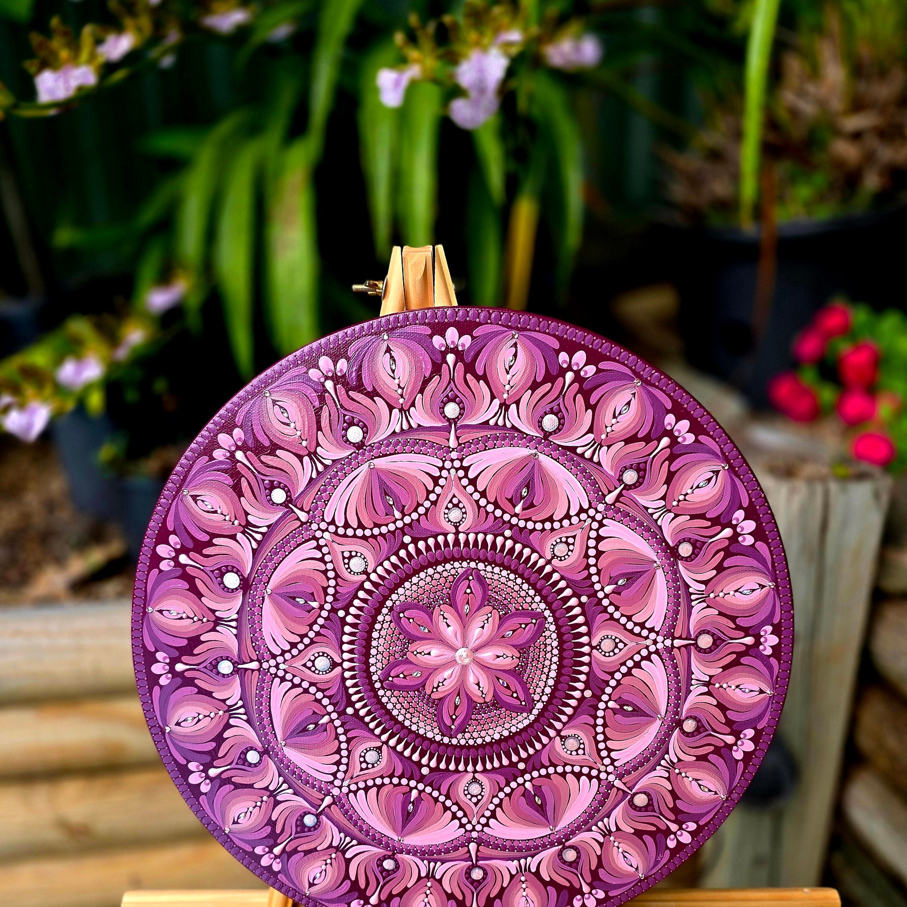 Original, one of a kind mandala painting,
