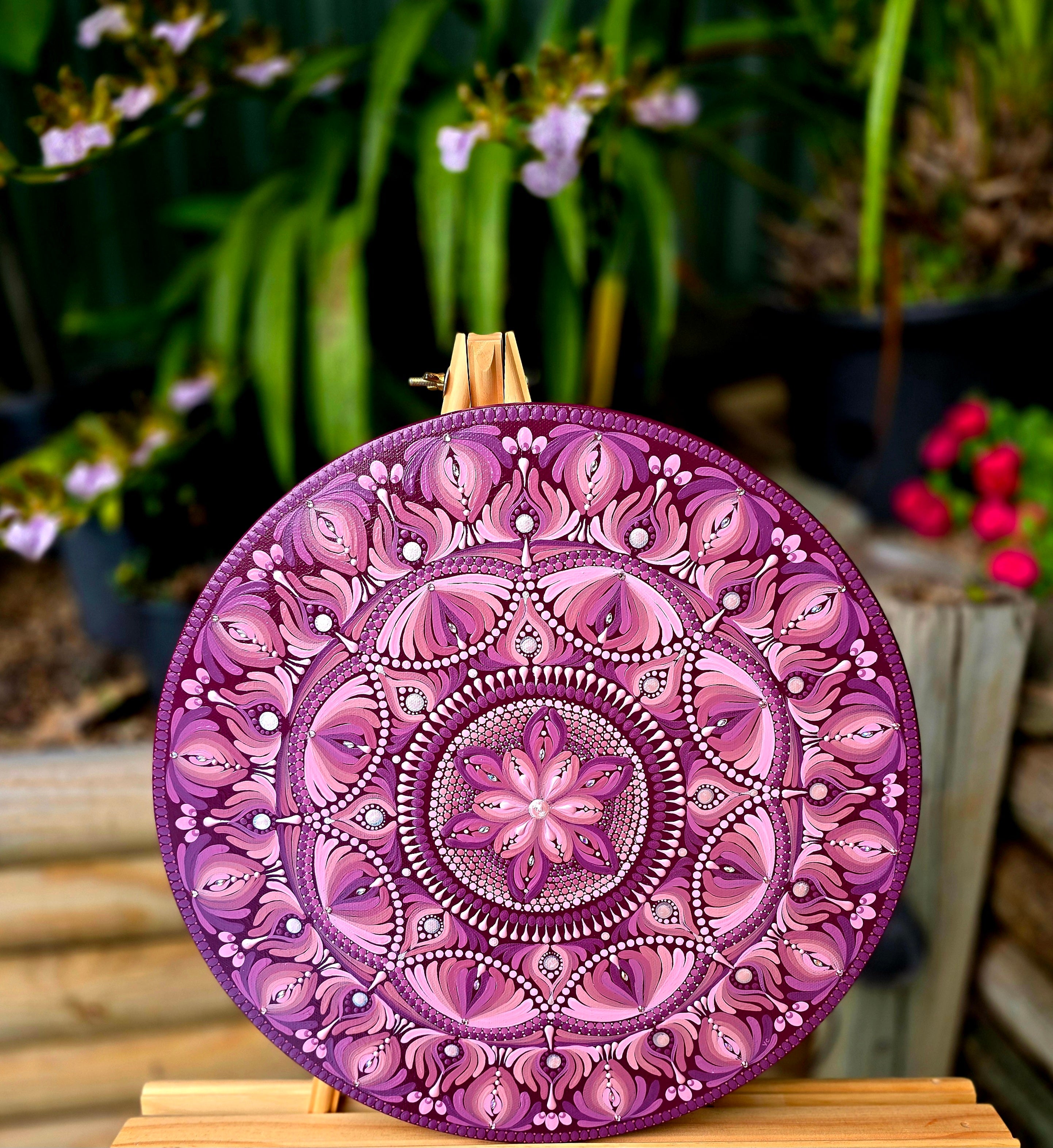 Original, one of a kind mandala painting,