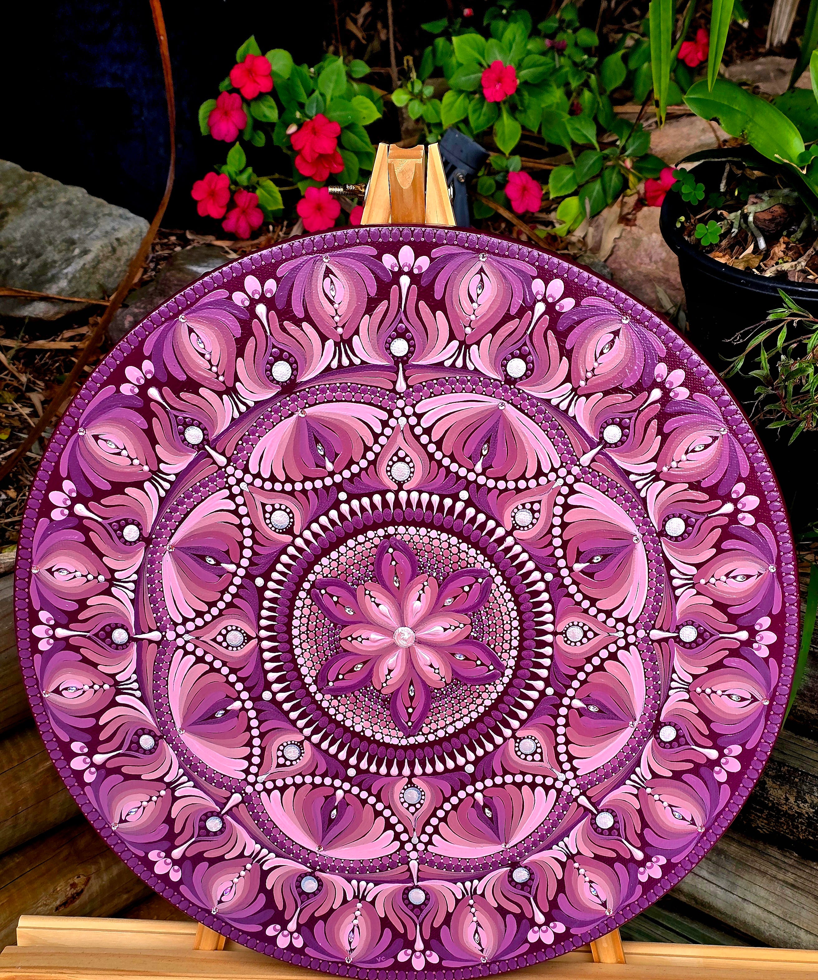 Original, one of a kind mandala painting,