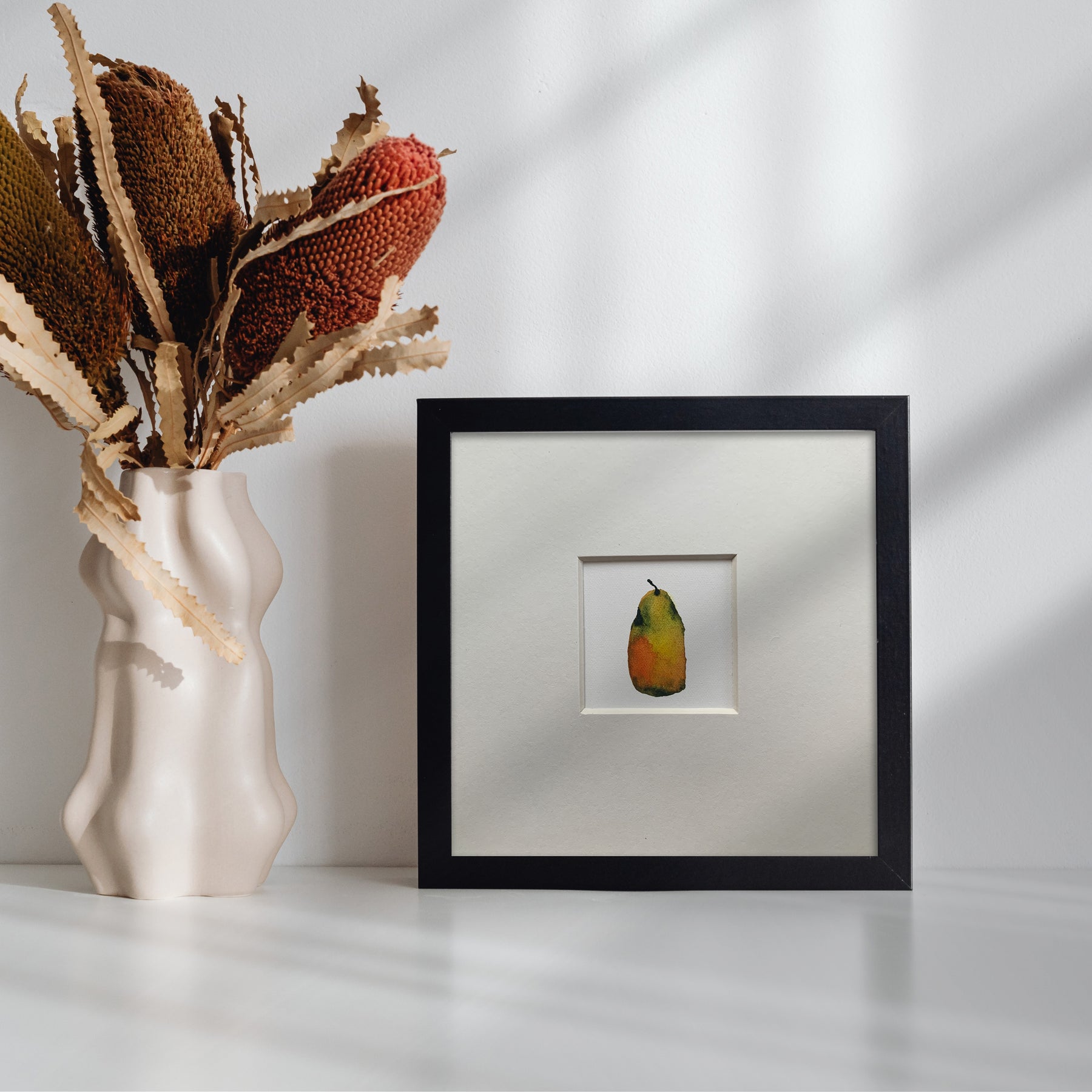 Mini Original Hand-painted Watercolour Artwork - "Mini Pear #1"