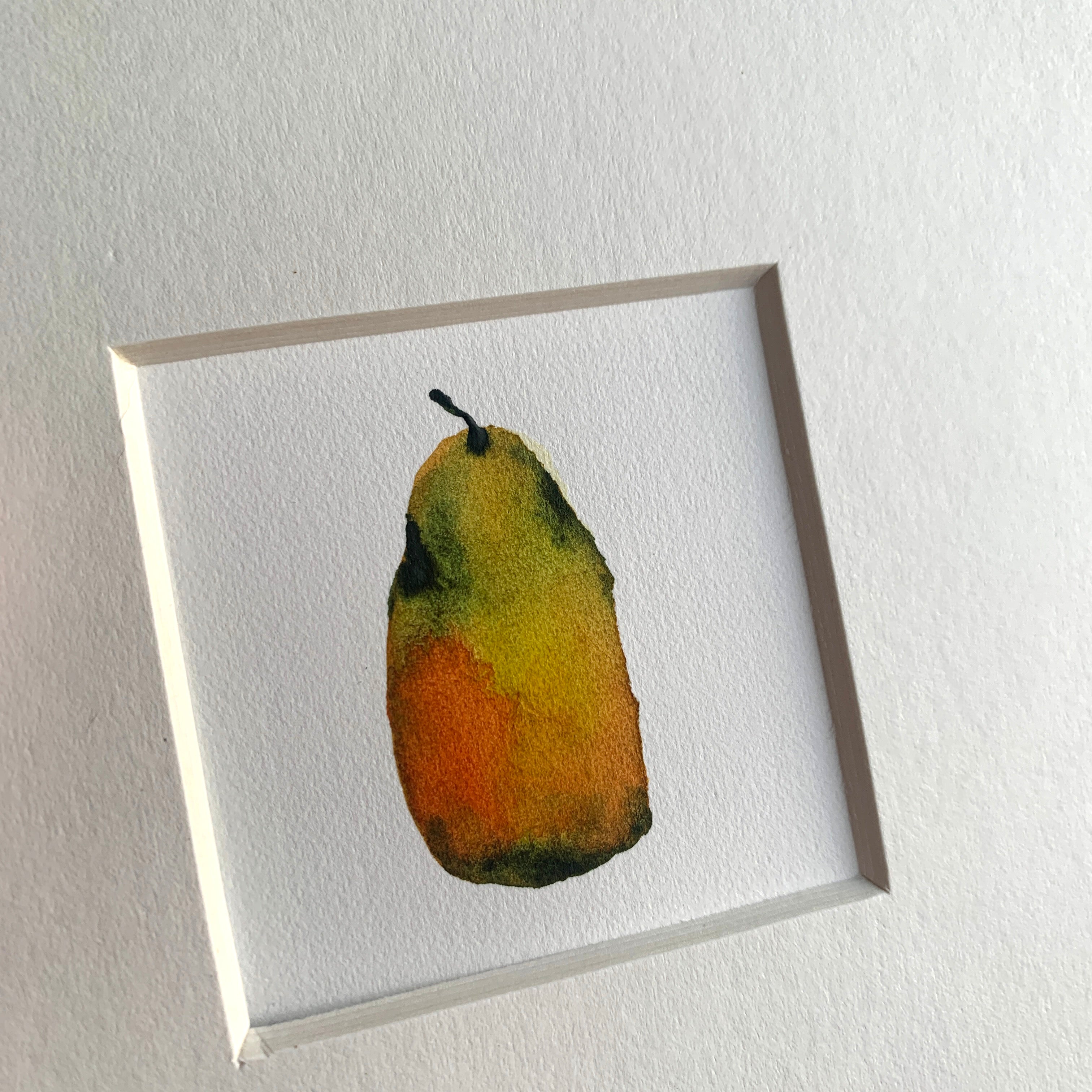 Mini Original Hand-painted Watercolour Artwork - "Mini Pear #1"
