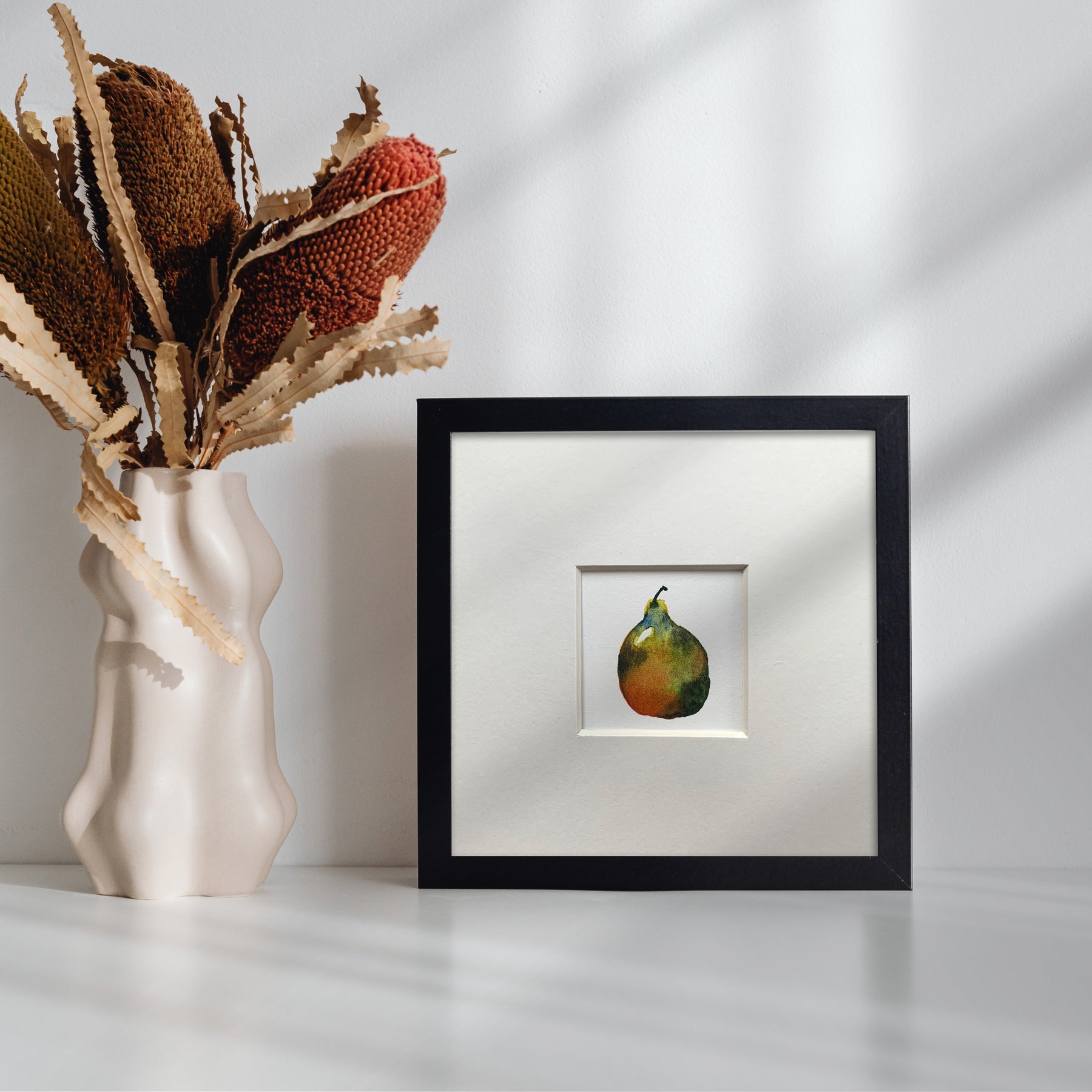 Mini Original Hand-painted Watercolour Artwork - "Mini Pear #2"