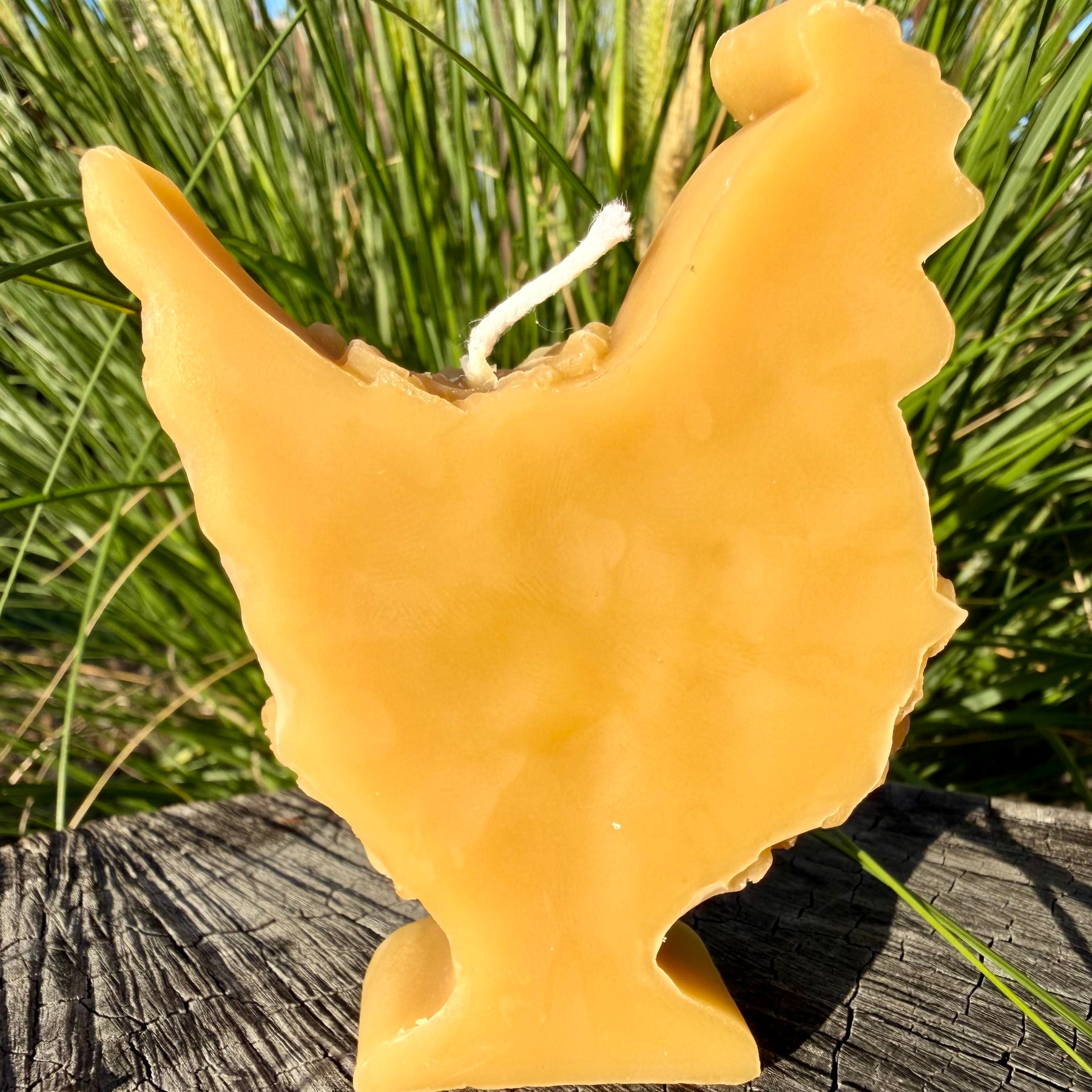 Floral Chook Beeswax Candle