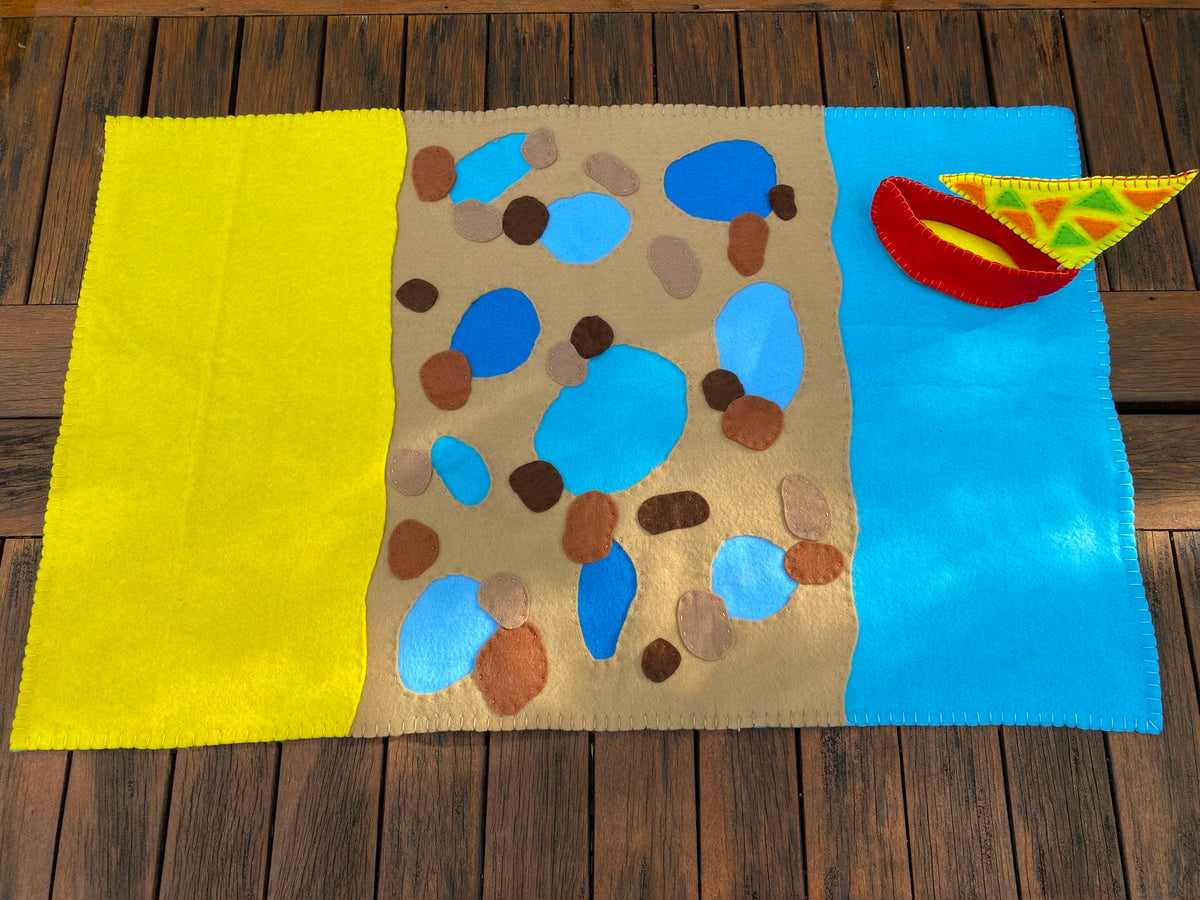 Play Felt Mat Large - A day at the beach #1