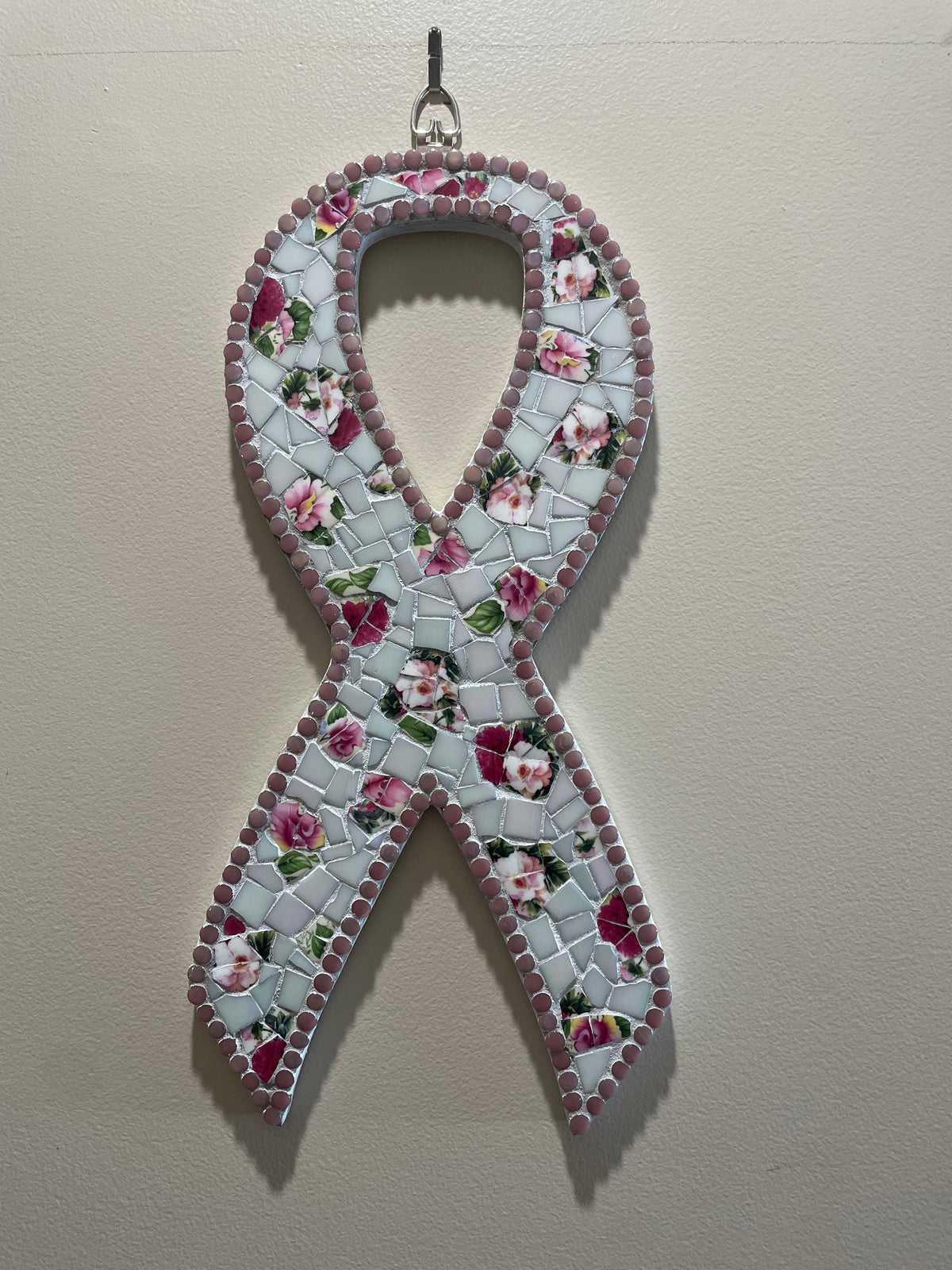 Vintage Crockery Breast Cancer Ribbon