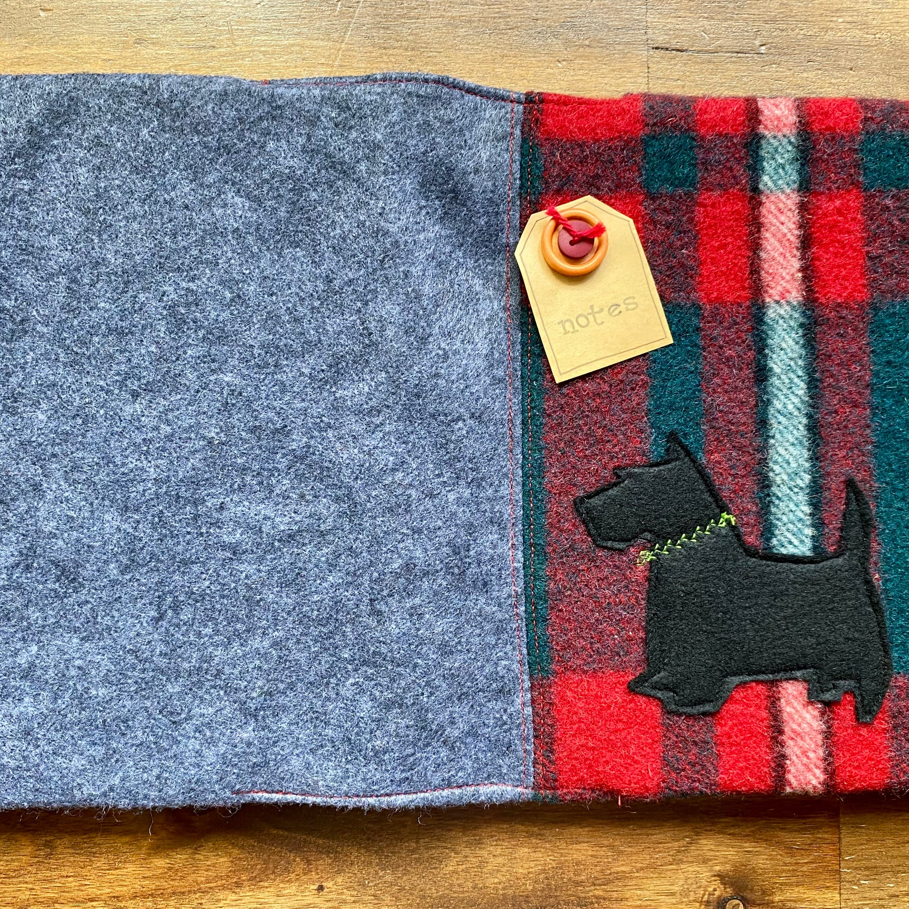 A5 Upcycled Notebook Scotty Dog - Black