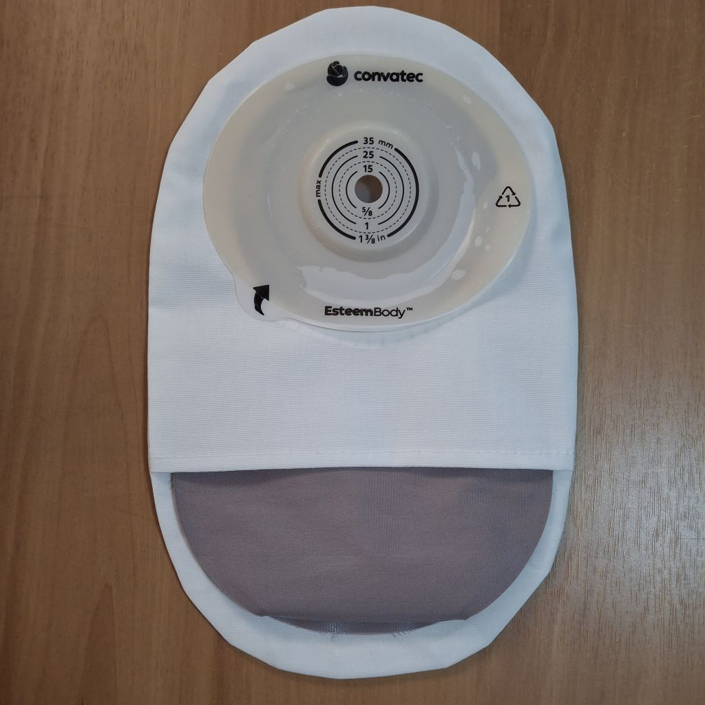 STOMA BAG COVER LARGE WHITE  Suitable for Ileostomy, Colostomy, Urostomy