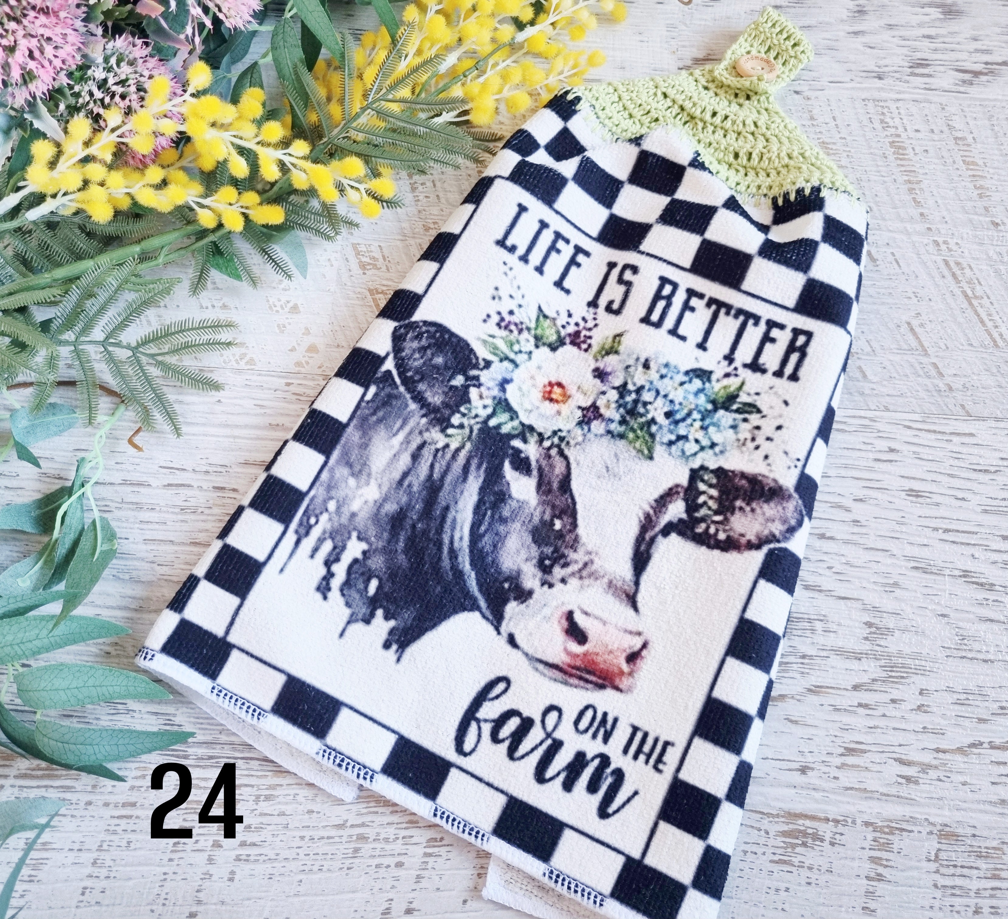 Kitchen Hand Towel | Hanging | Polyester Microfibre | SINGLE LAYER | 9 Styles - 19 - 27