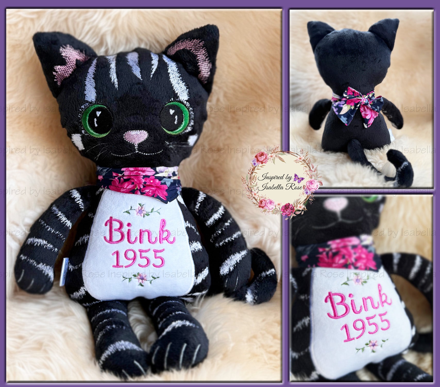 Personalised cat, Custom kitty plushie, Made to order