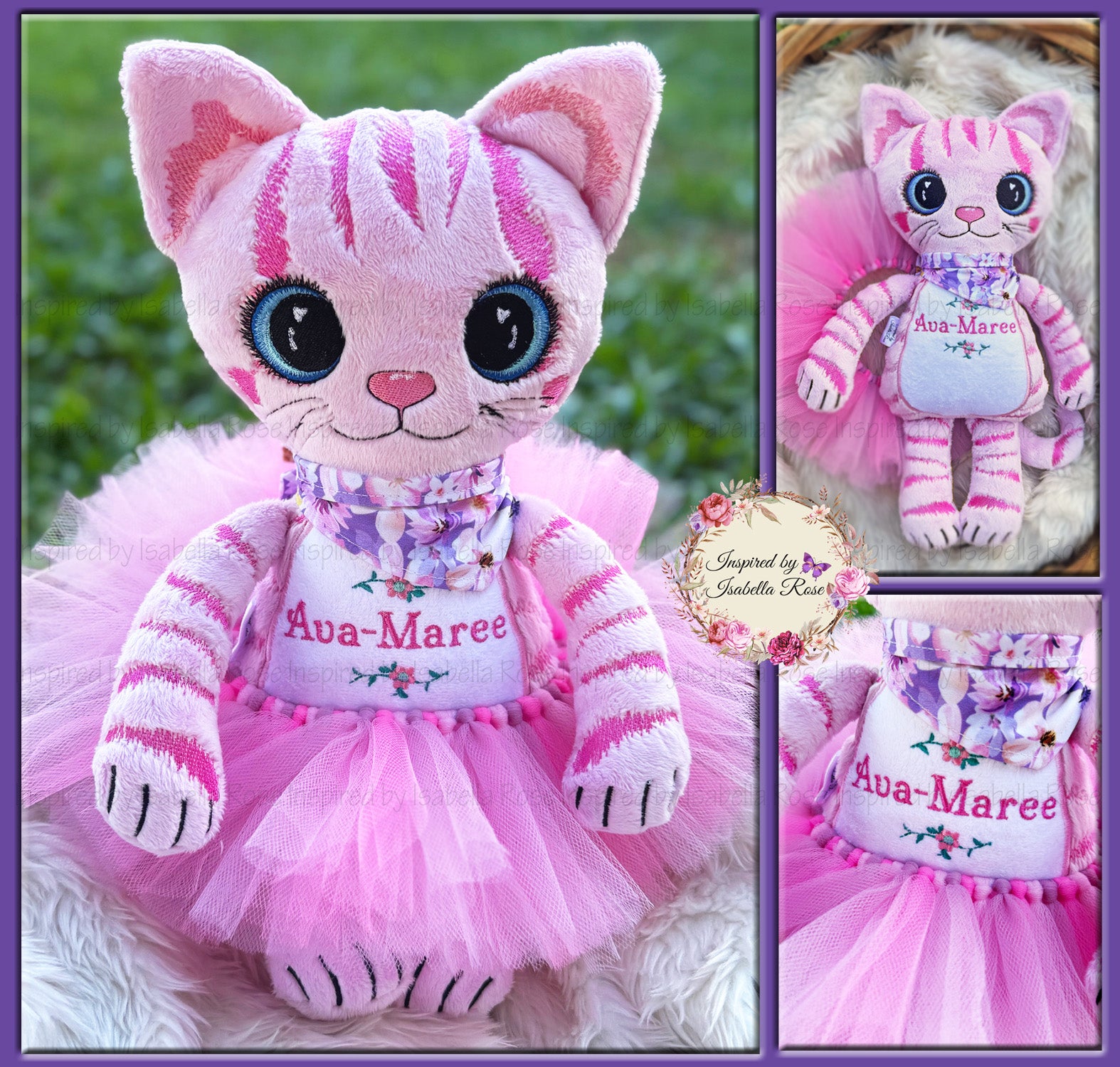 Personalised cat, Custom kitty plushie, Made to order