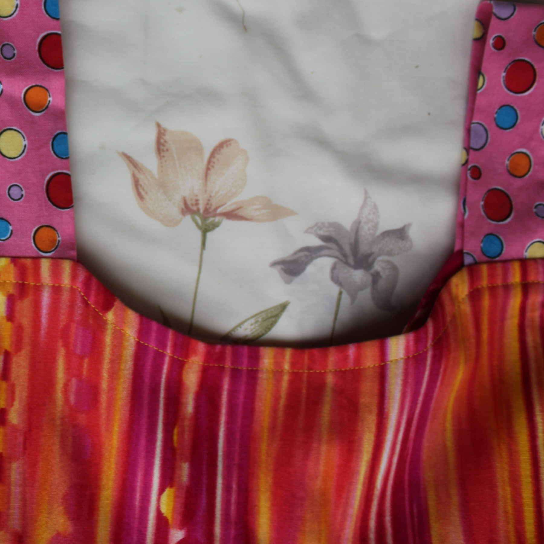 Girls Dress, Size 5, Multicoloured Stripes/Butterflies/Spots.