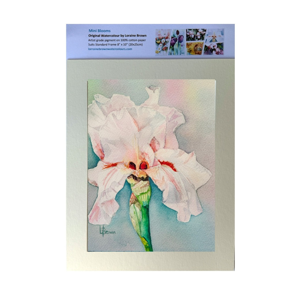 Mini Blooms #6 Iris Original Watercolour Painting