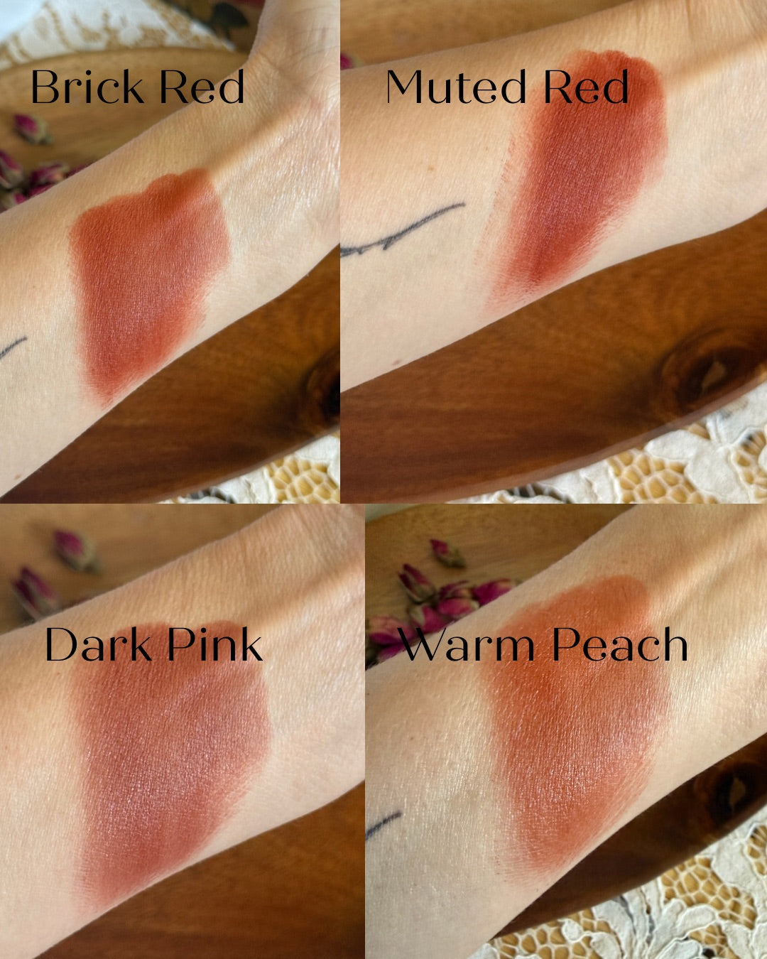 Vegan Lipstick in Slide Tin - Optional Matching Lip Gloss - Minimal Ingredients - 15g