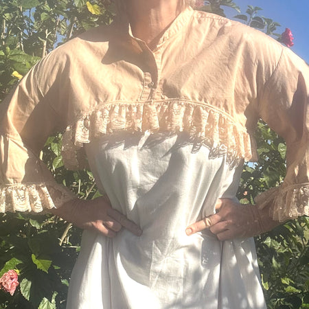 Upcycled Tea Stained Bolero Lace Trim