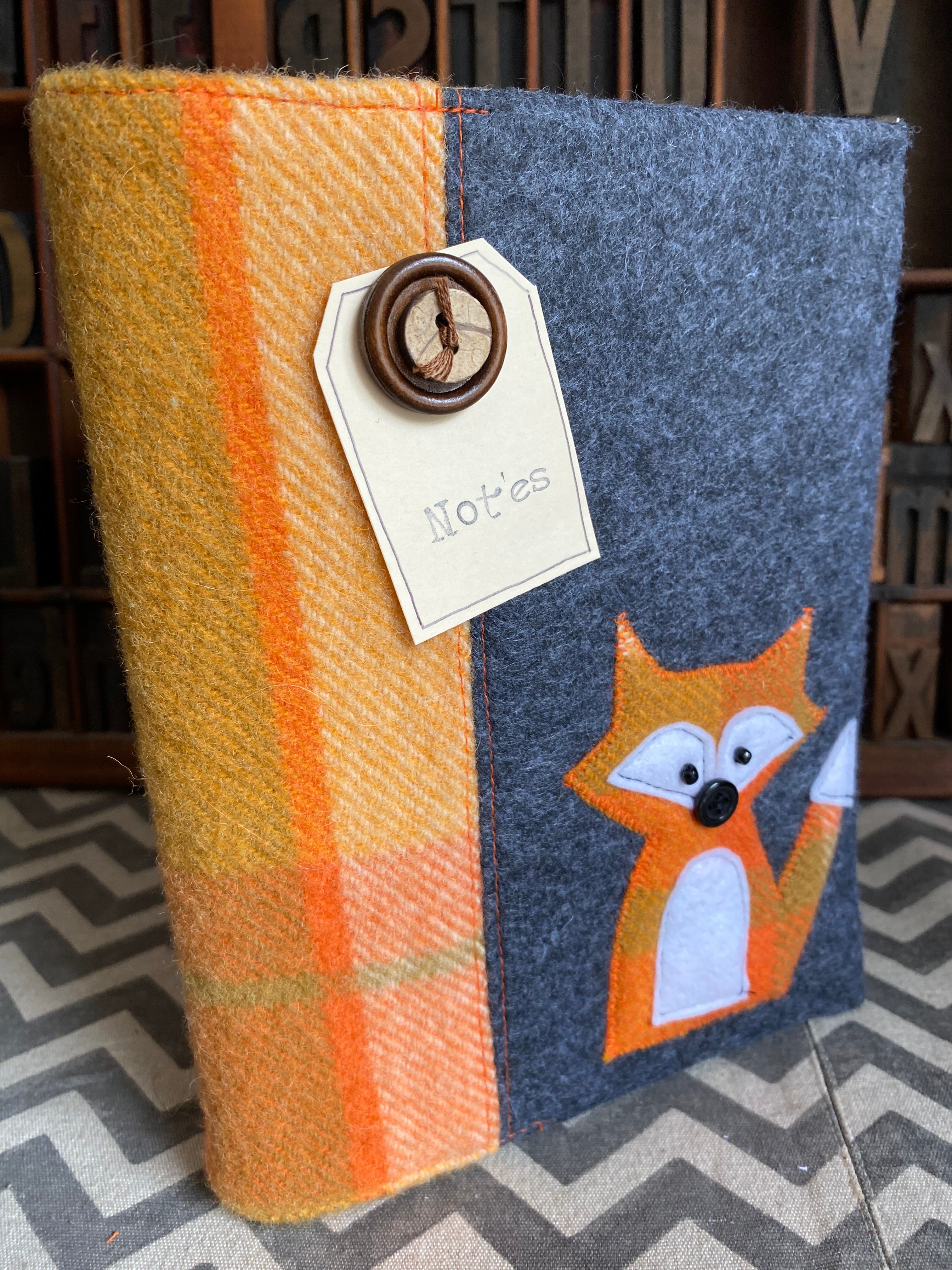 A5 Upcycled Notebook Fox