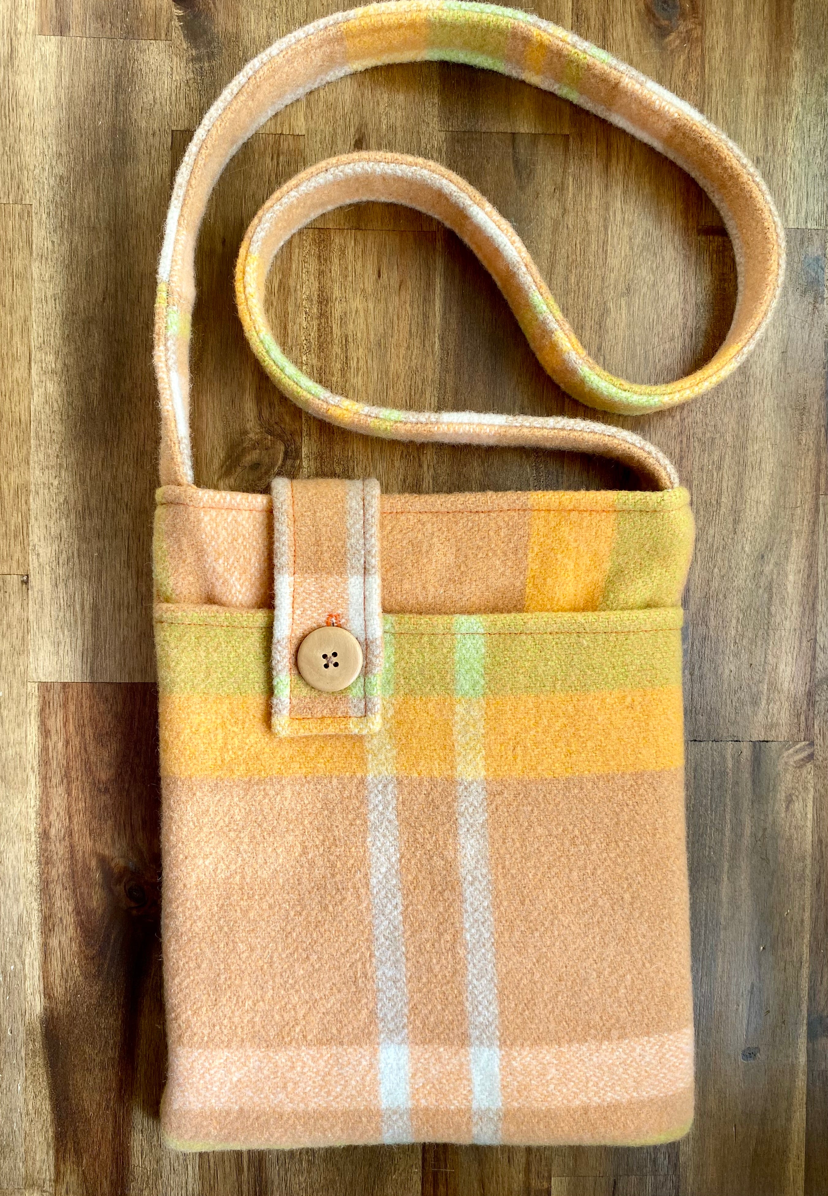 Upcycled Woollen Blanket - Cross Body Bag - Multi