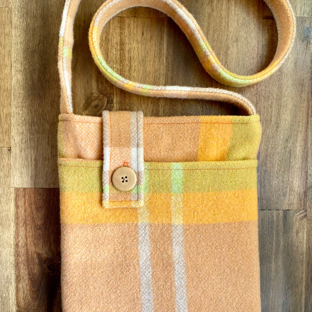 Upcycled Woollen Blanket - Cross Body Bag - Multi