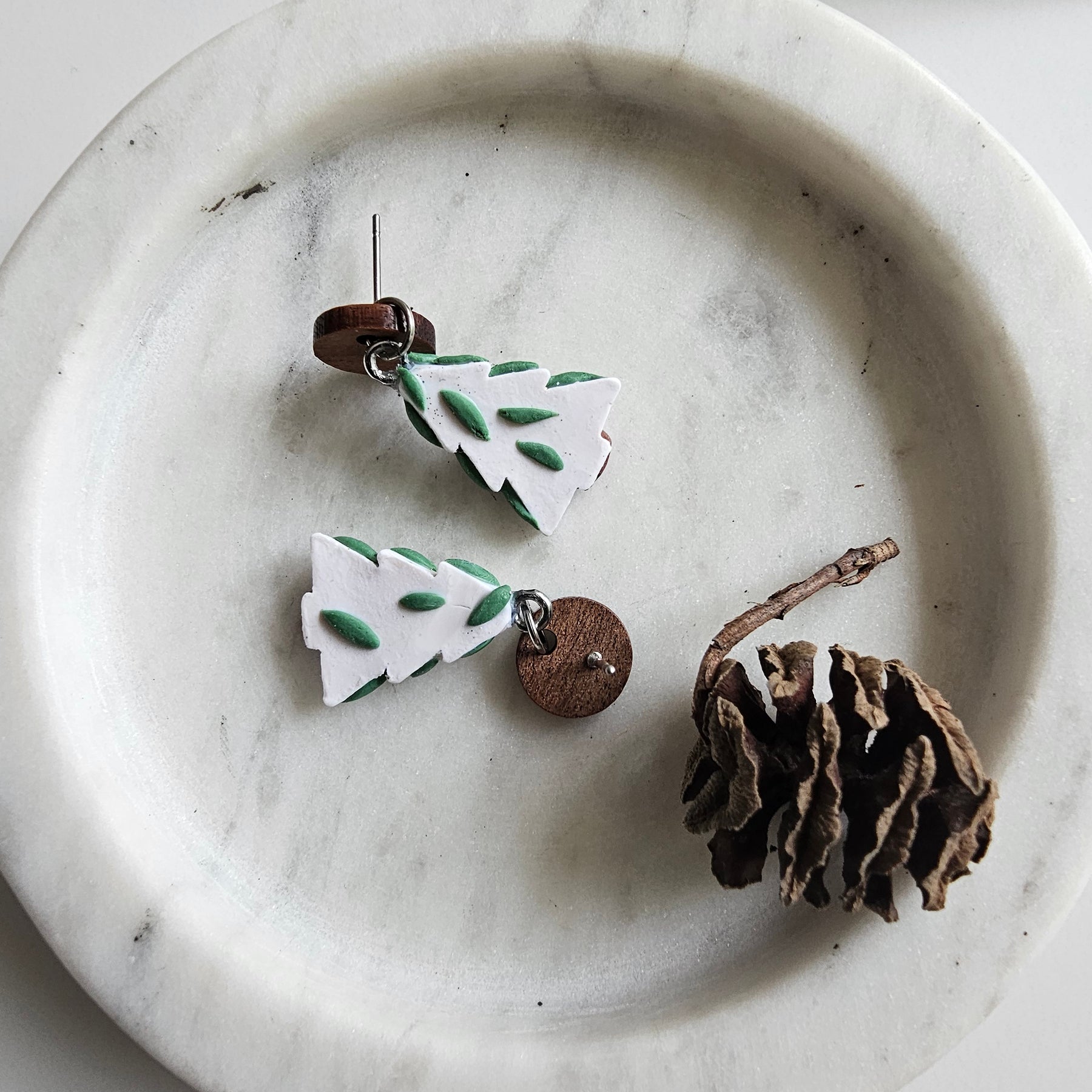 Australian WildFlower Sturt Pea Earrings Handmade Polymer Clay.