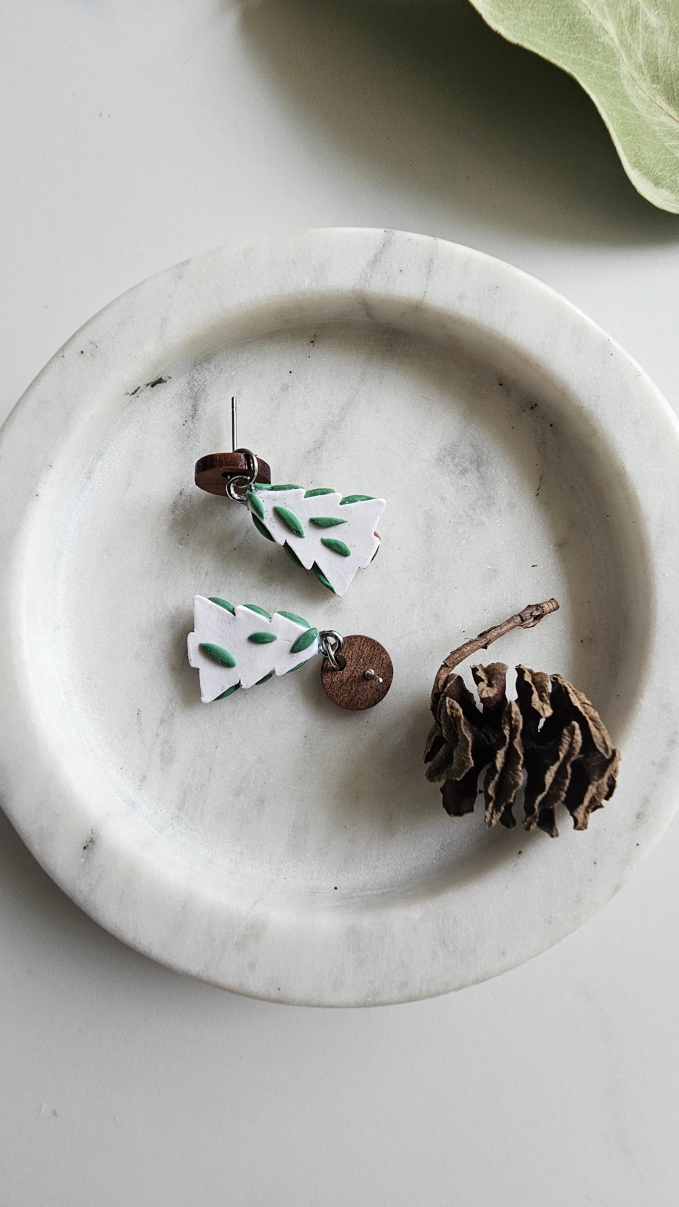 Australiana Christmas Tree Earrings, Sturt Pea ,Handmade Polymer Clay Jewelry.