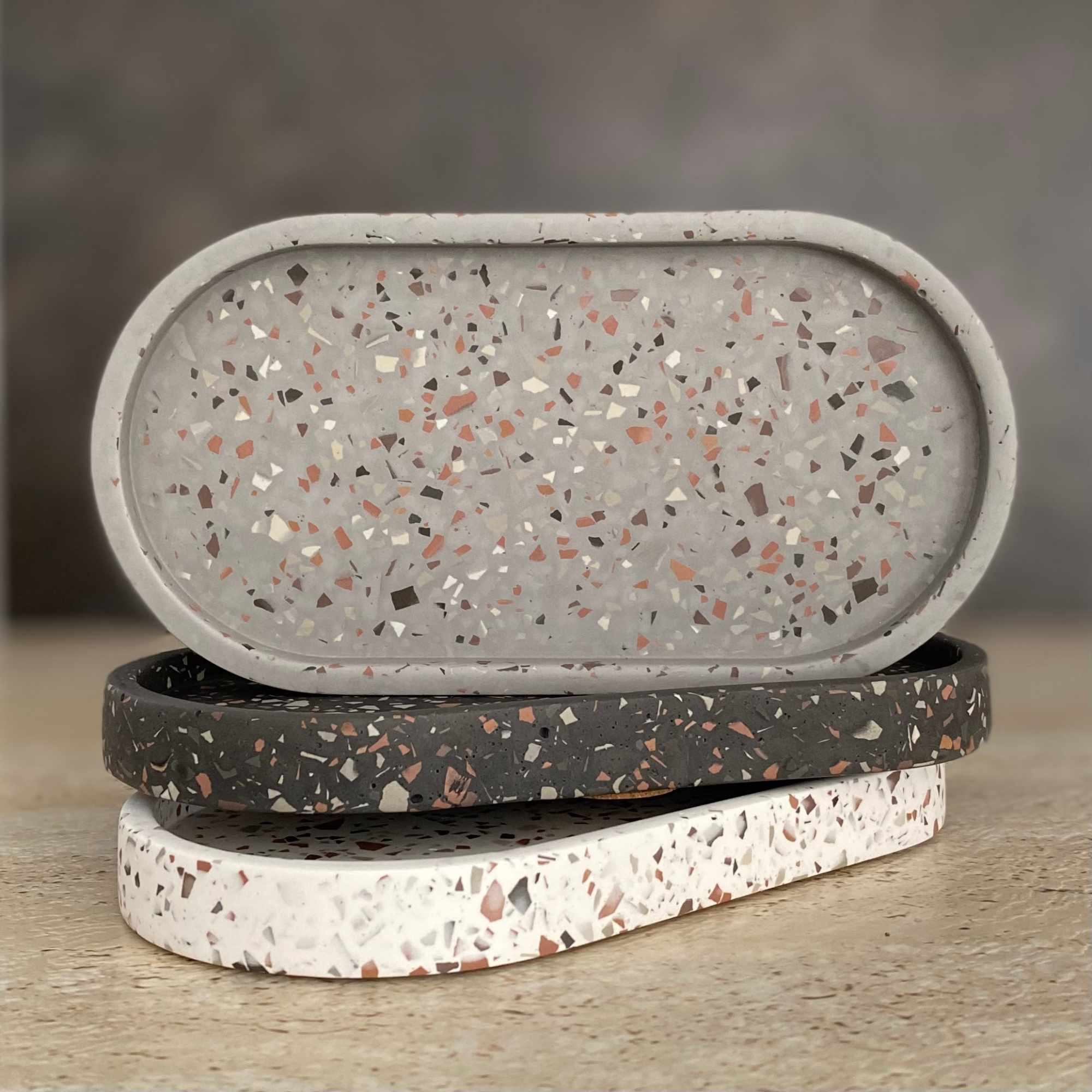 Oval trays - Small and Large | Terrazzo home decor
