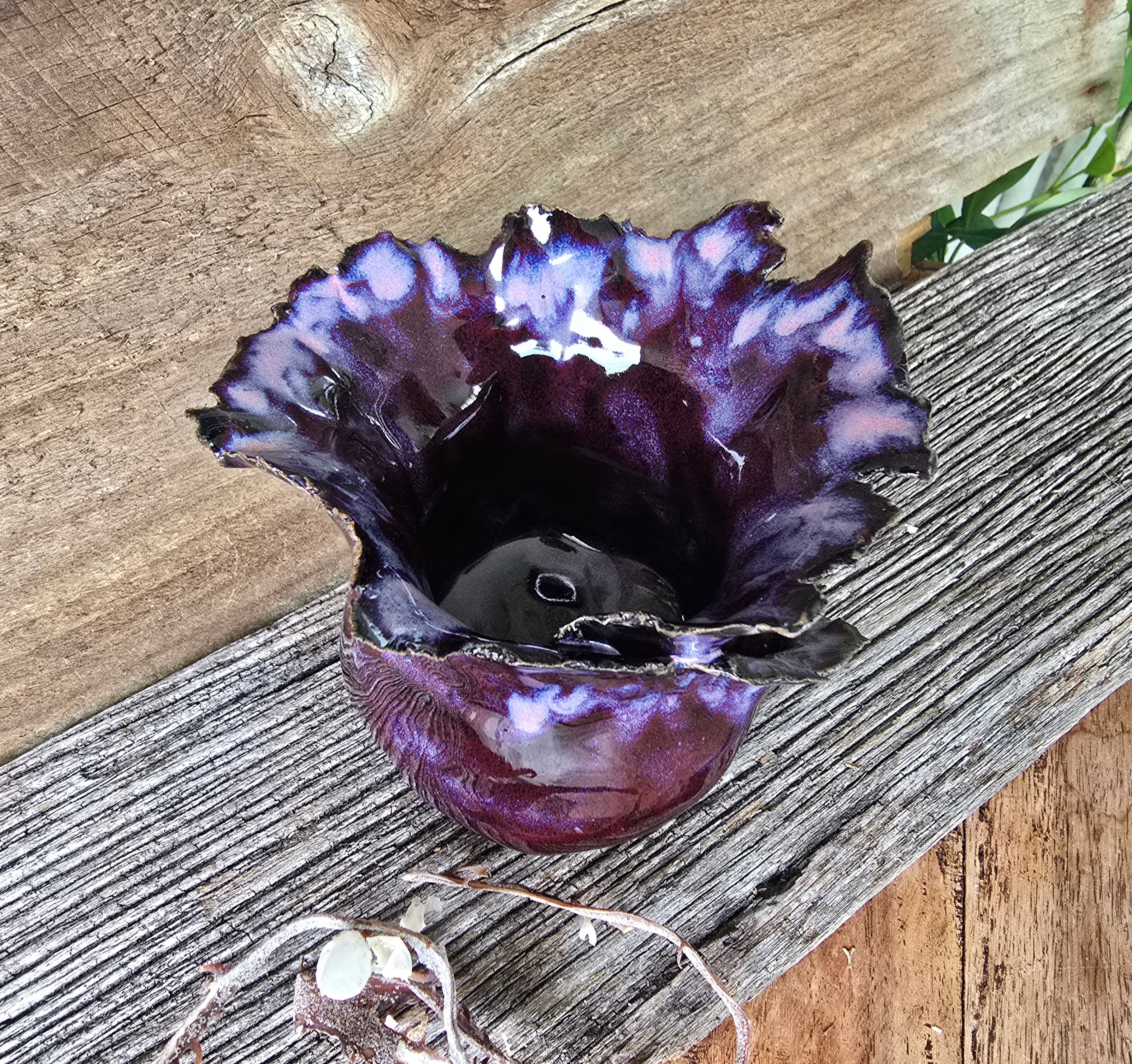 Stunning purple petal vase