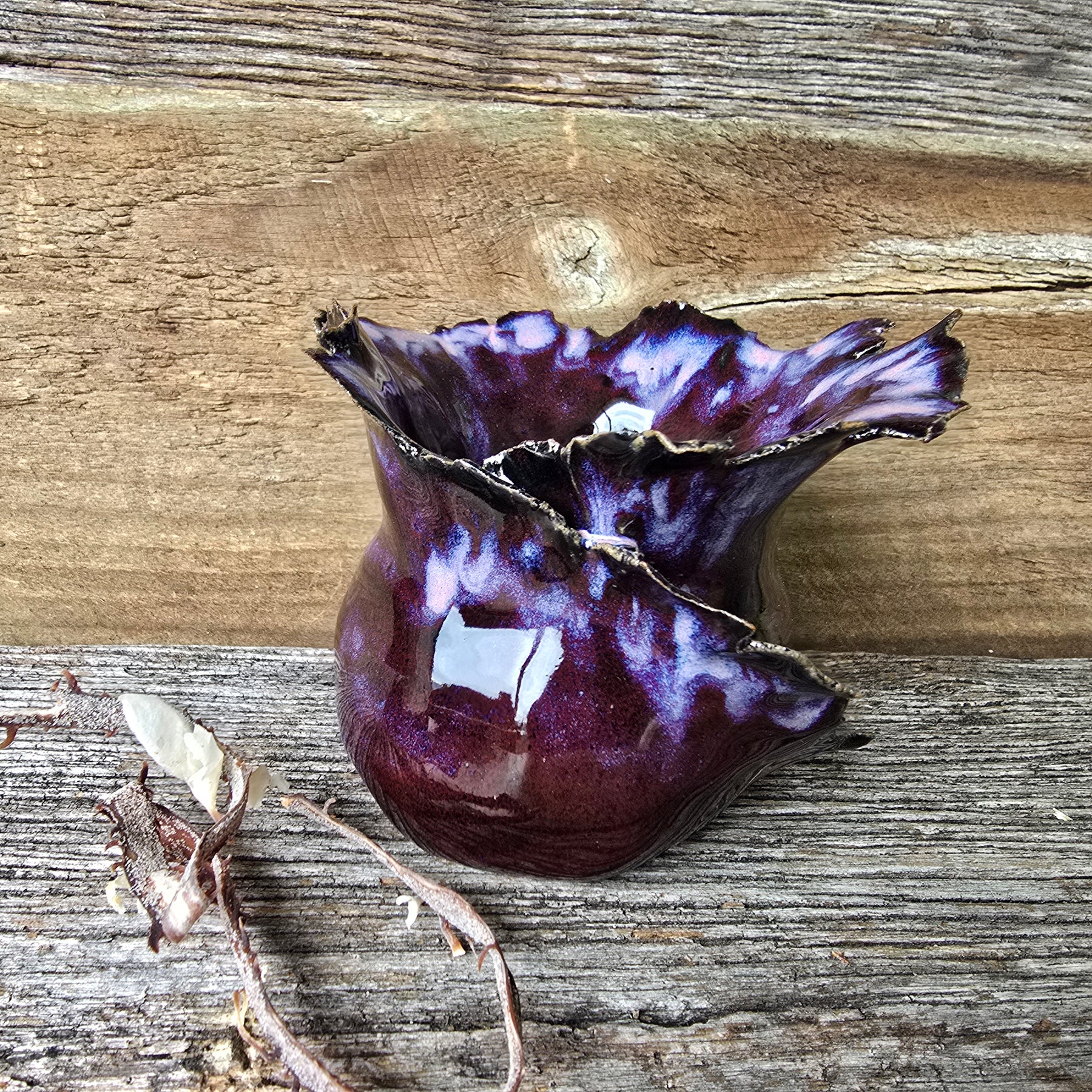 Stunning purple petal vase