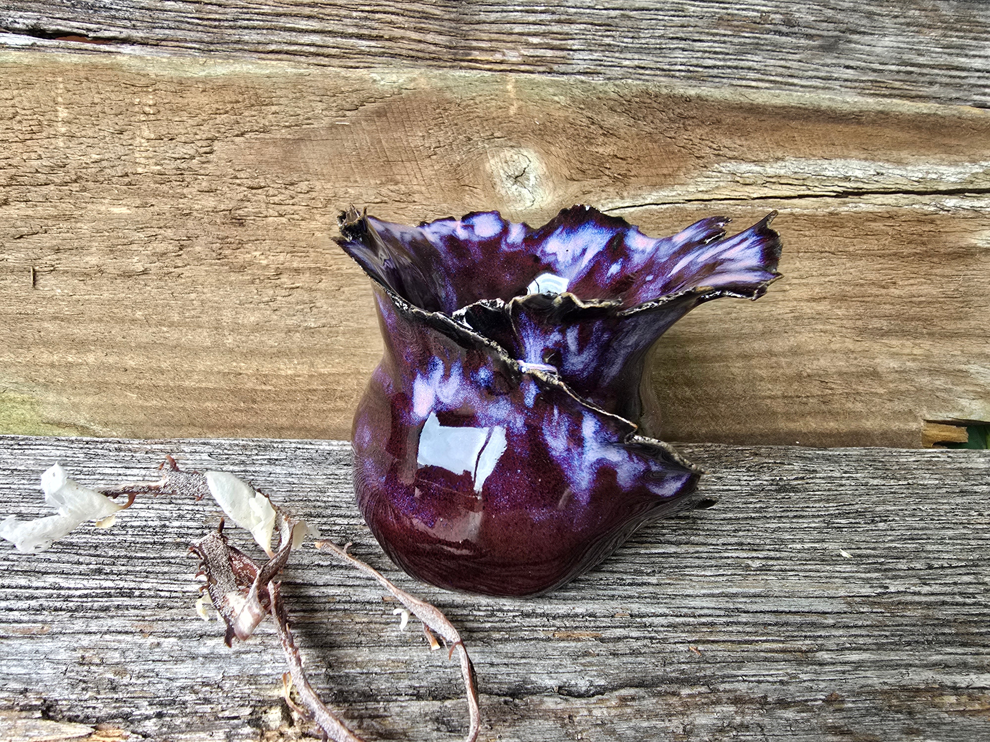 Stunning purple petal vase