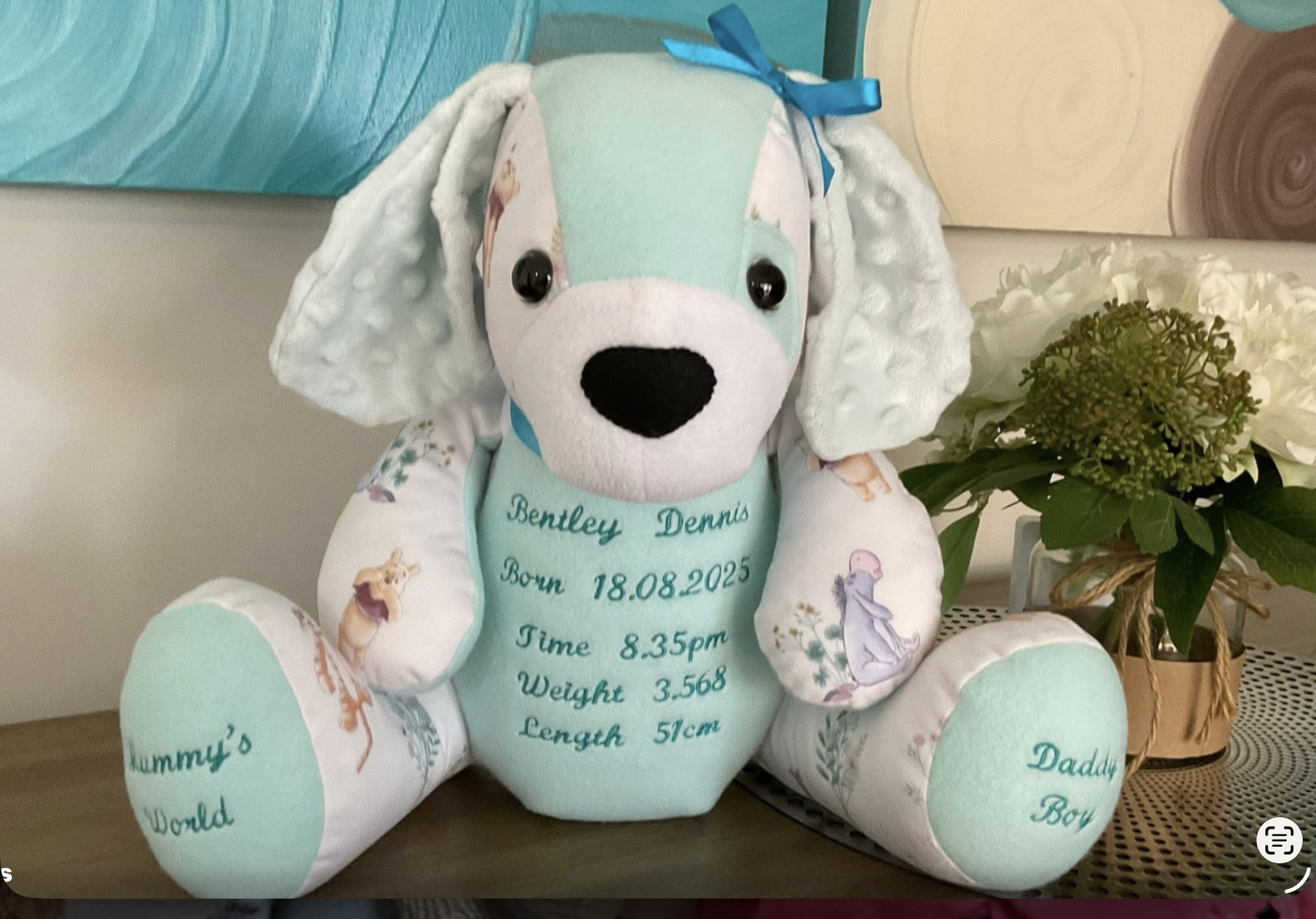 Kip the Dog keepsake bear
