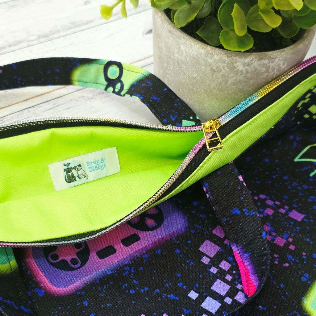 Video Games Book Bag / Library Bag