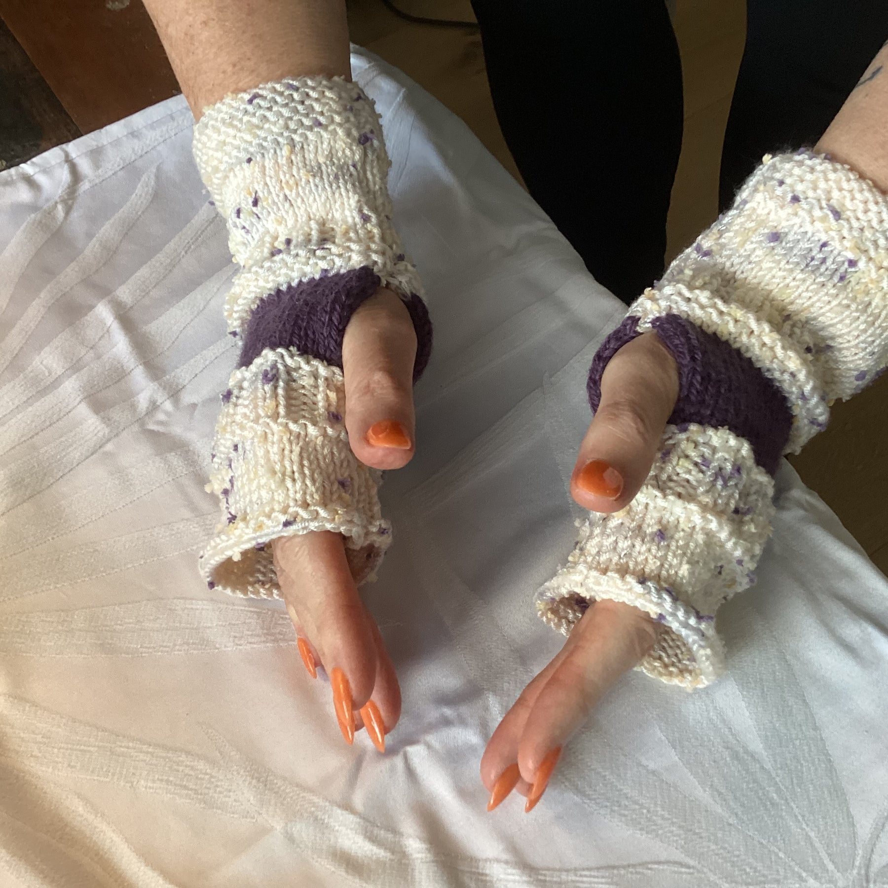 Hand knitted Fingerless Gloves