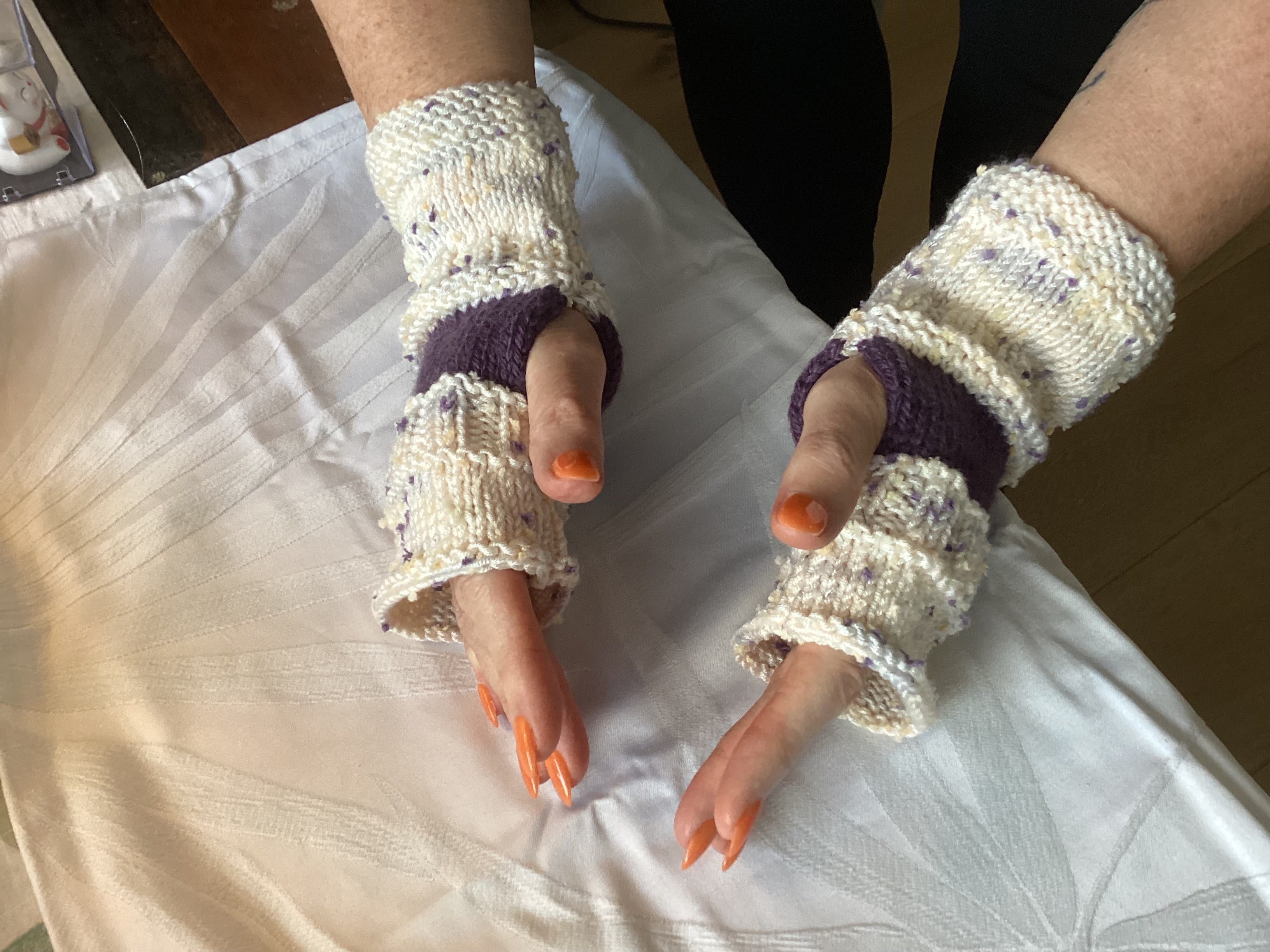 Hand knitted Fingerless Gloves