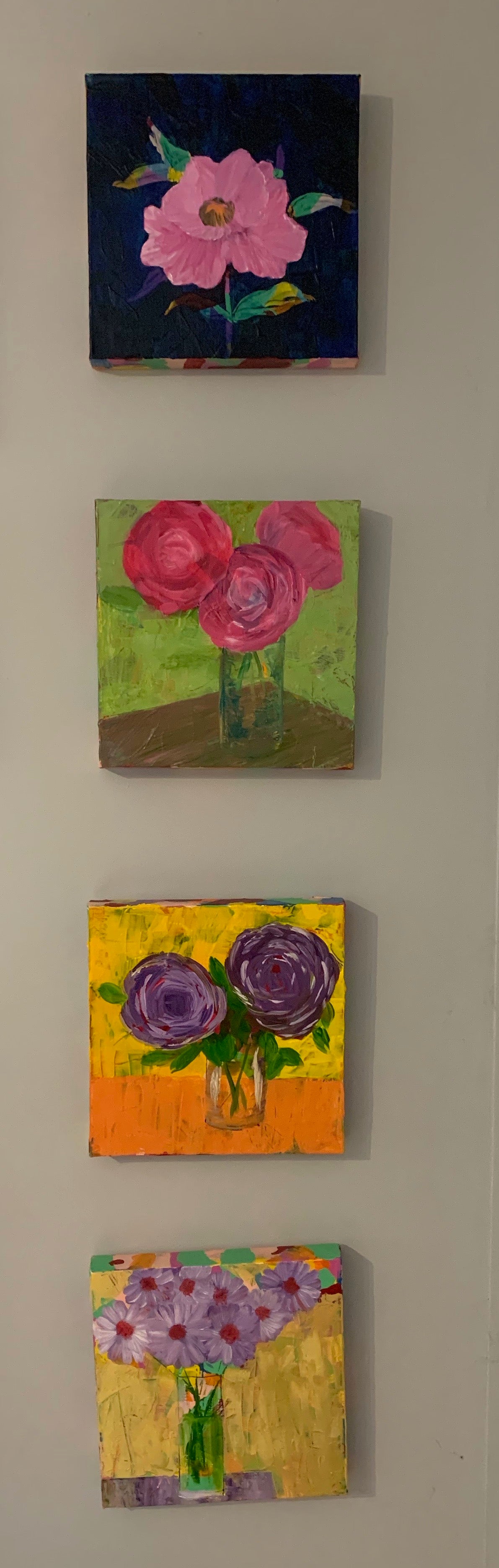 Purple Daisies Original Wall Art