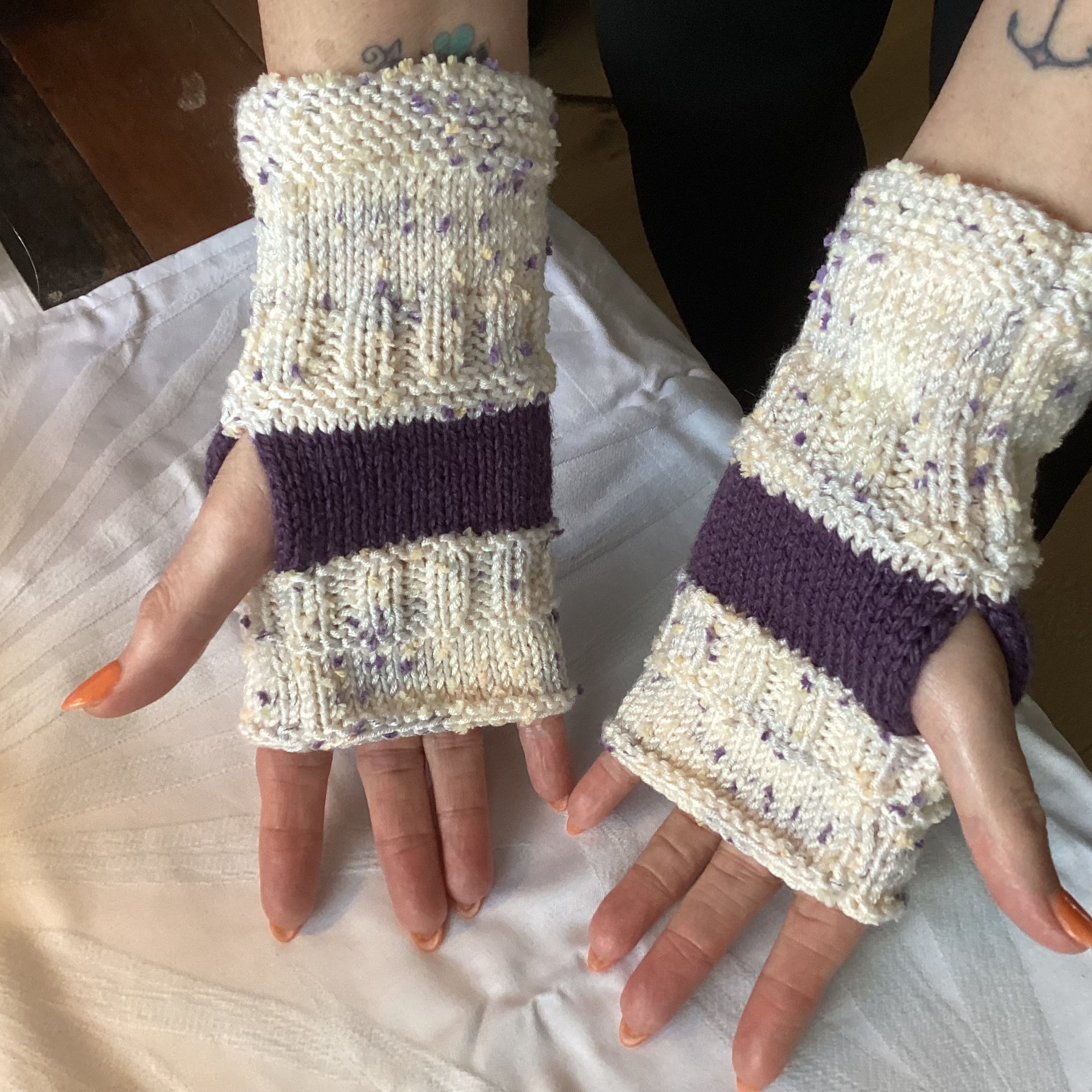 Hand knitted Fingerless Gloves