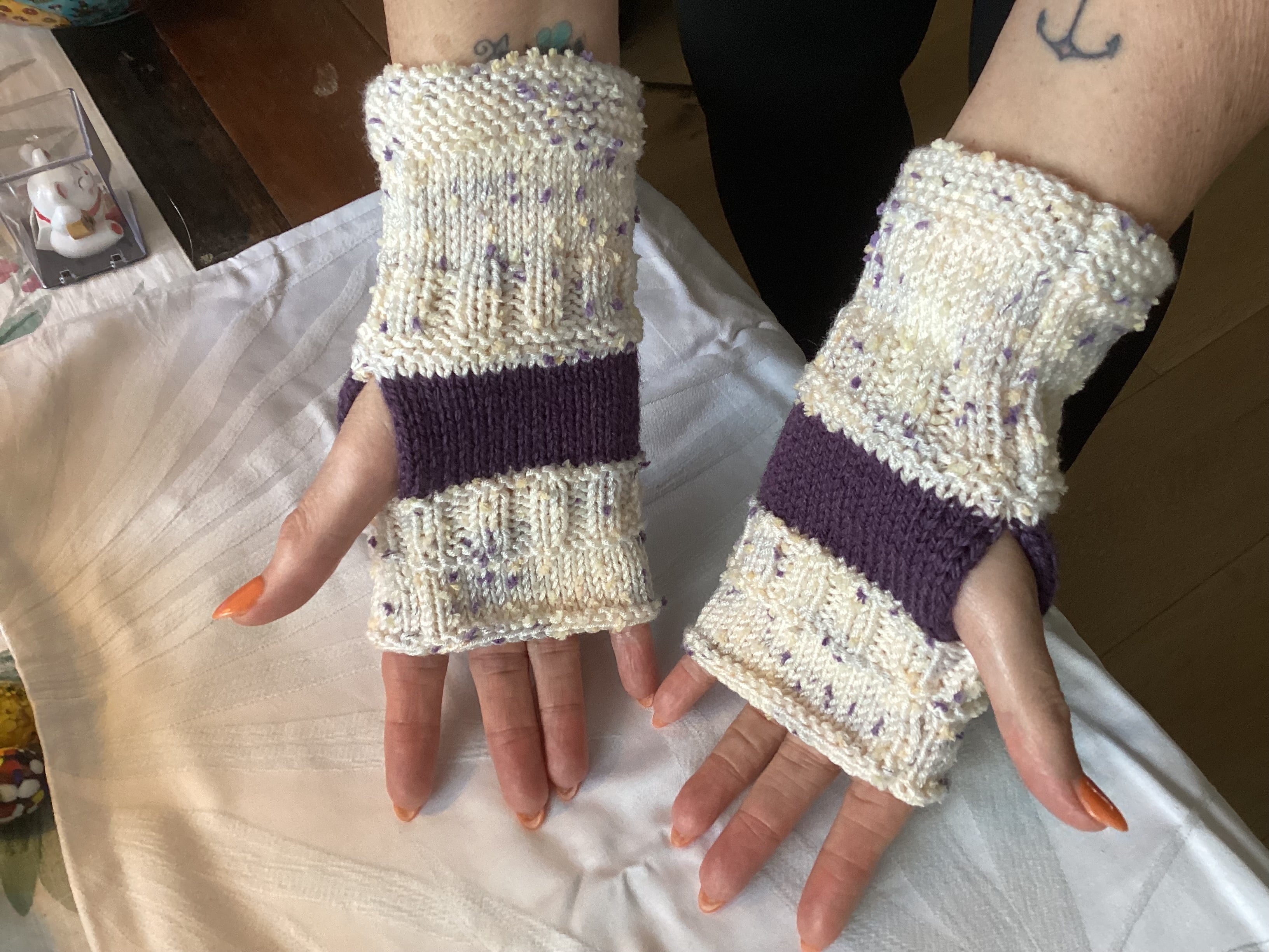 Hand knitted Fingerless Gloves