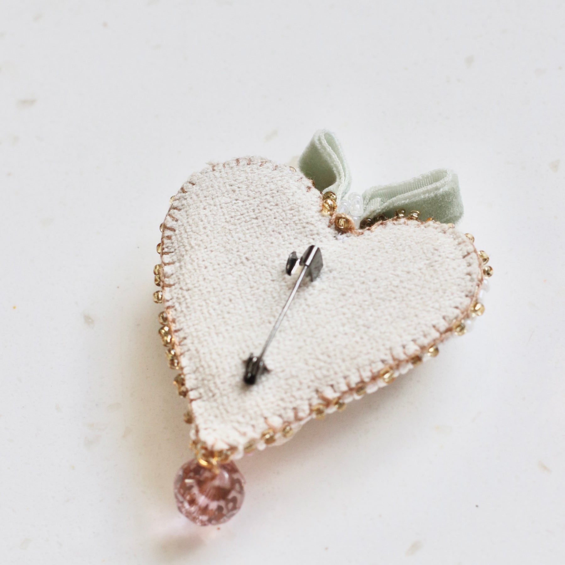 Winter Floral Heart Brooch
