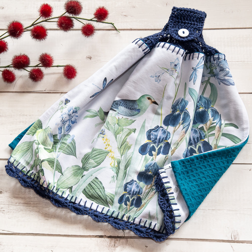 Floral Lovers Hanging Tea Towels/Hand Towels - Double Sided