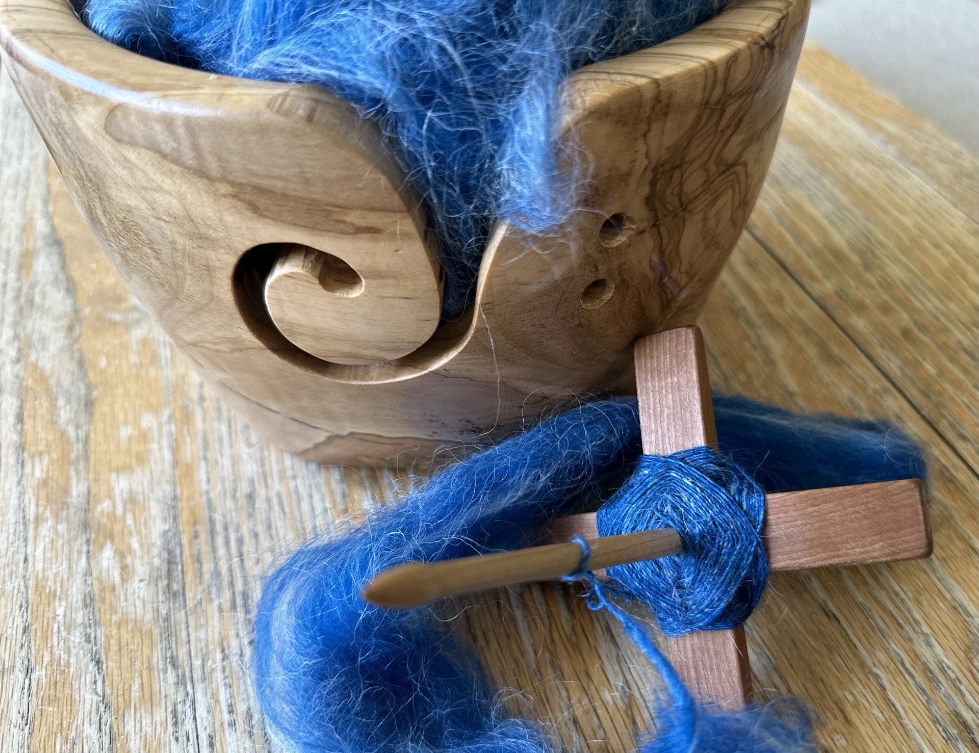 Cosy 'Azure' Alpaca, Wool & Silk Handspun Scarf